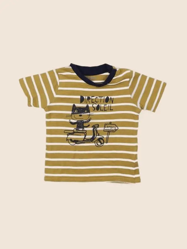 Vertbaudet - tee-shirt jaune - 3 mois