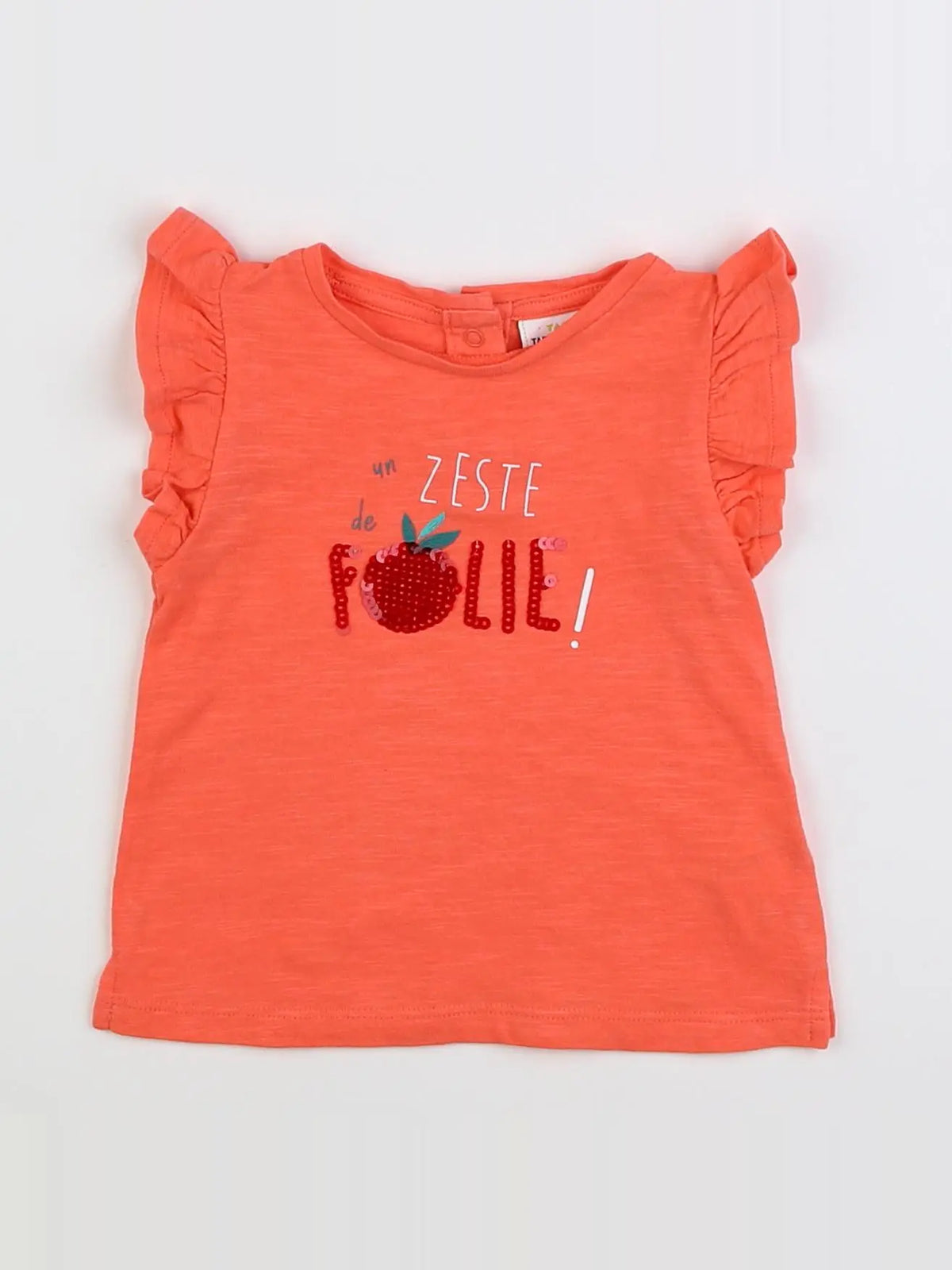 Tape à l'oeil - tee-shirt orange - 6 mois