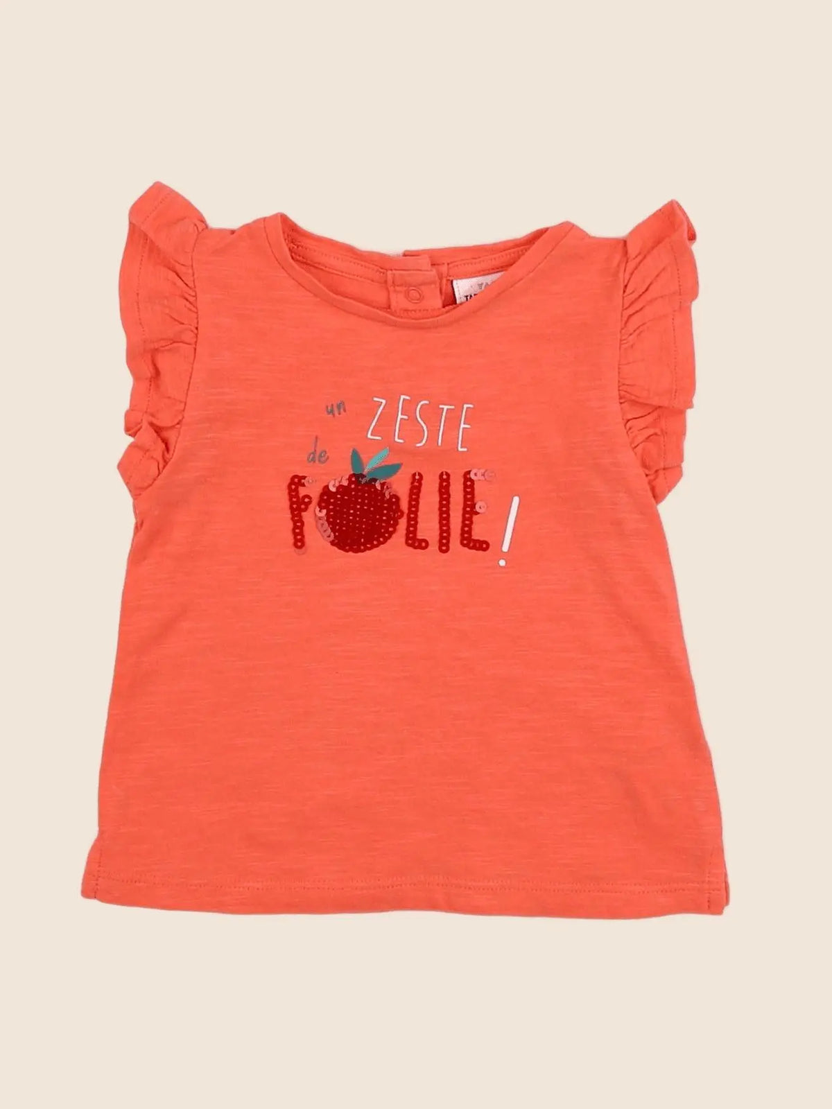 Tape à l'oeil - tee-shirt orange - 6 mois