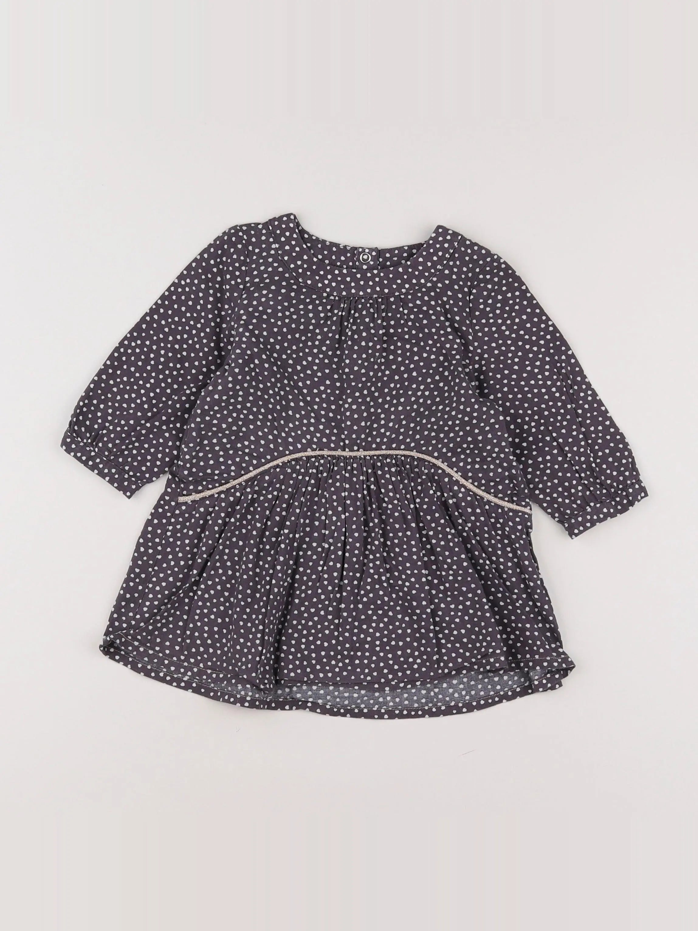 Tape à l'oeil - robe gris, blanc - 9 mois