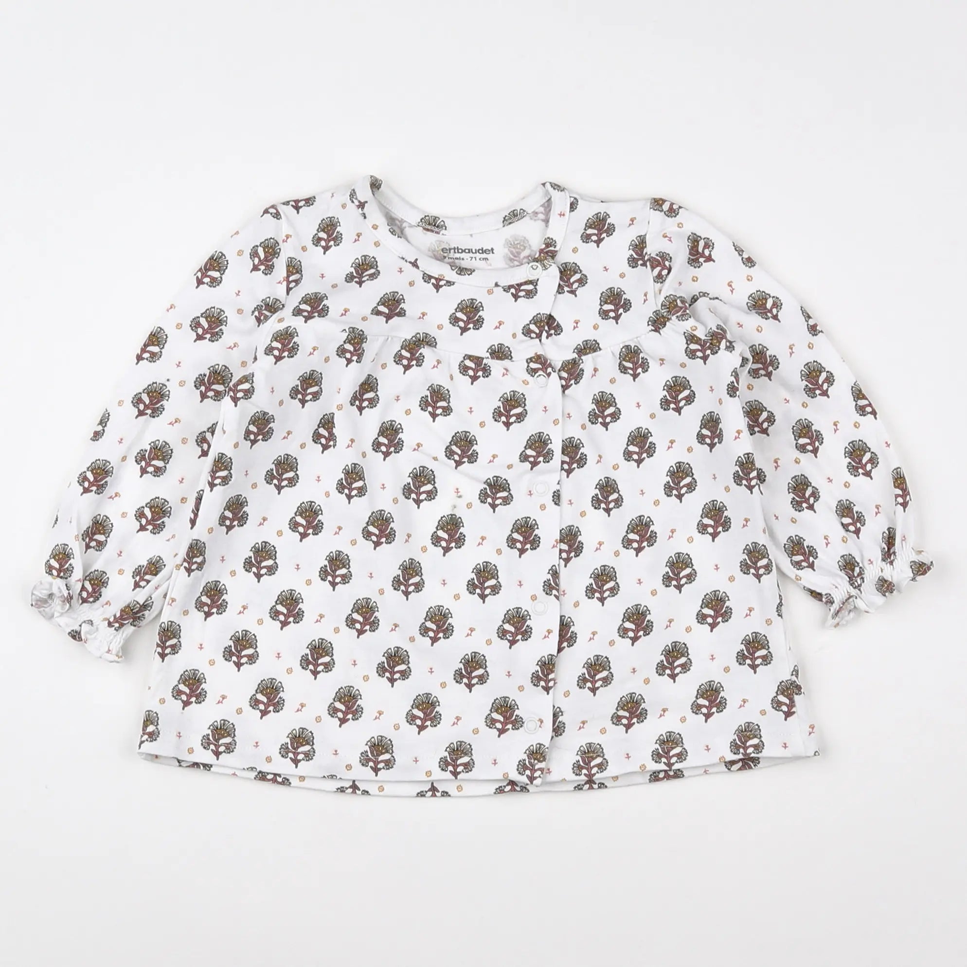 Vertbaudet - tee-shirt blanc - 9 mois