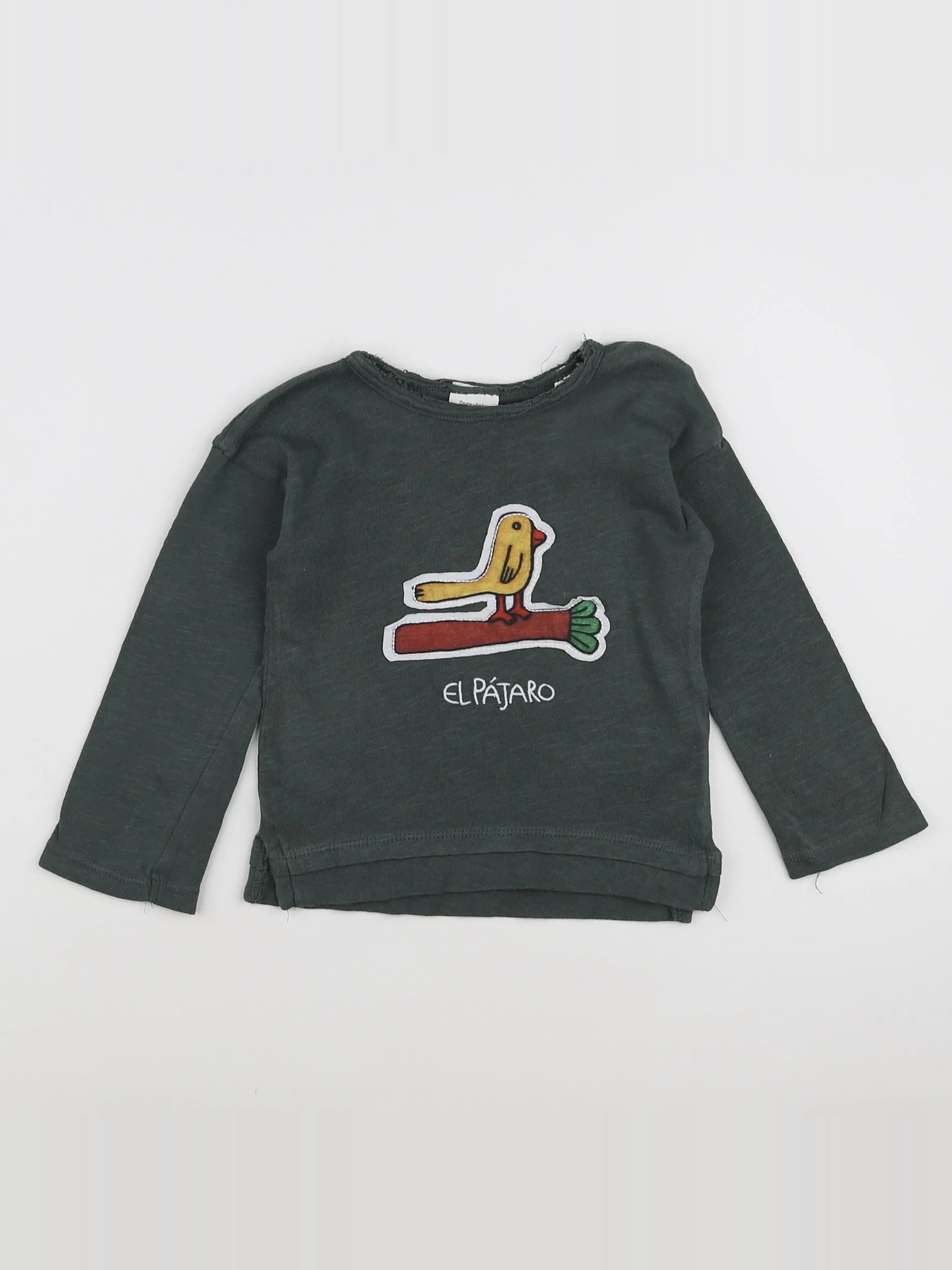 Zara - tee-shirt vert - 6/9 mois