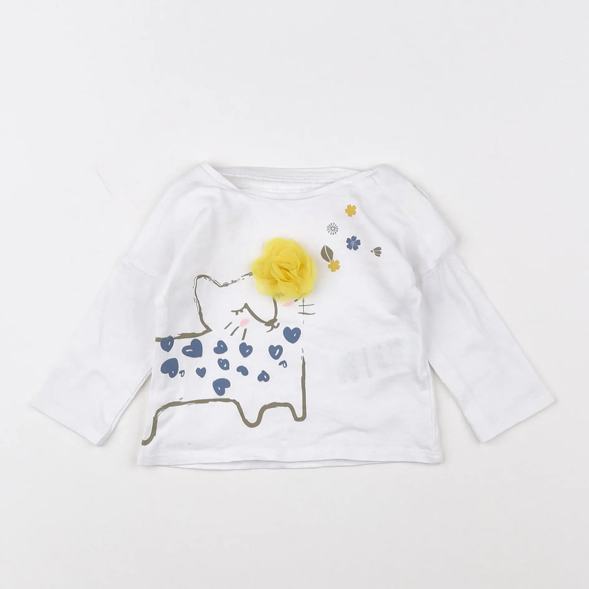 Vertbaudet - tee-shirt blanc - 3 mois