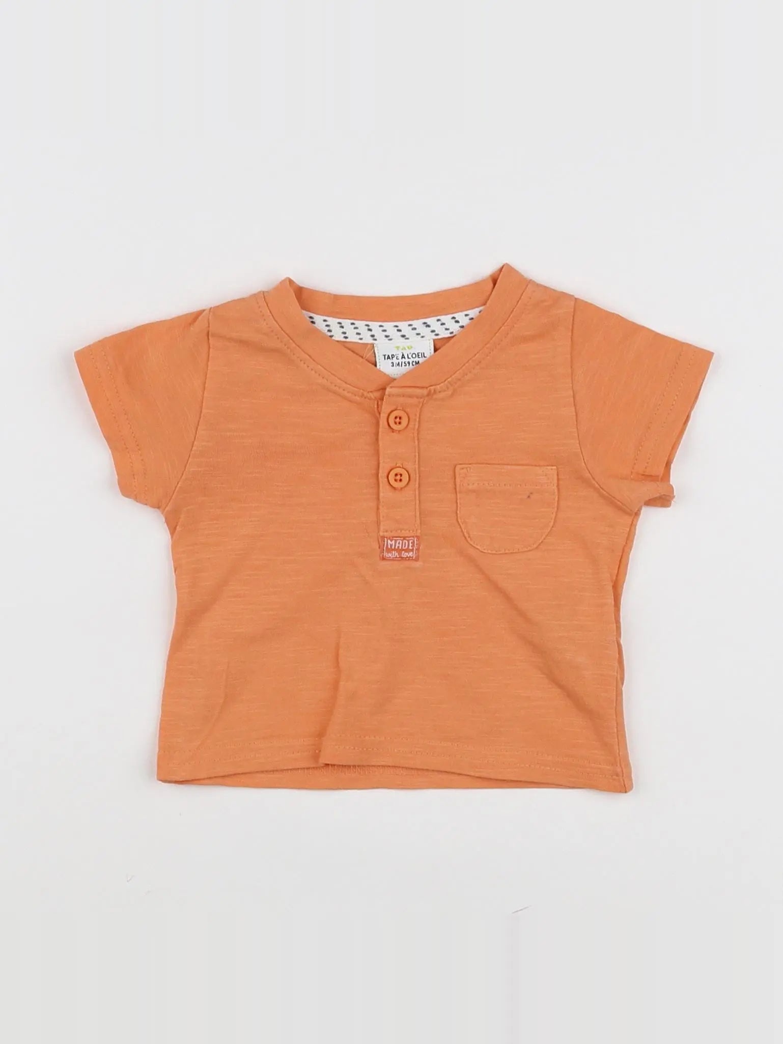 Tape à l'oeil - tee-shirt orange - 3 mois