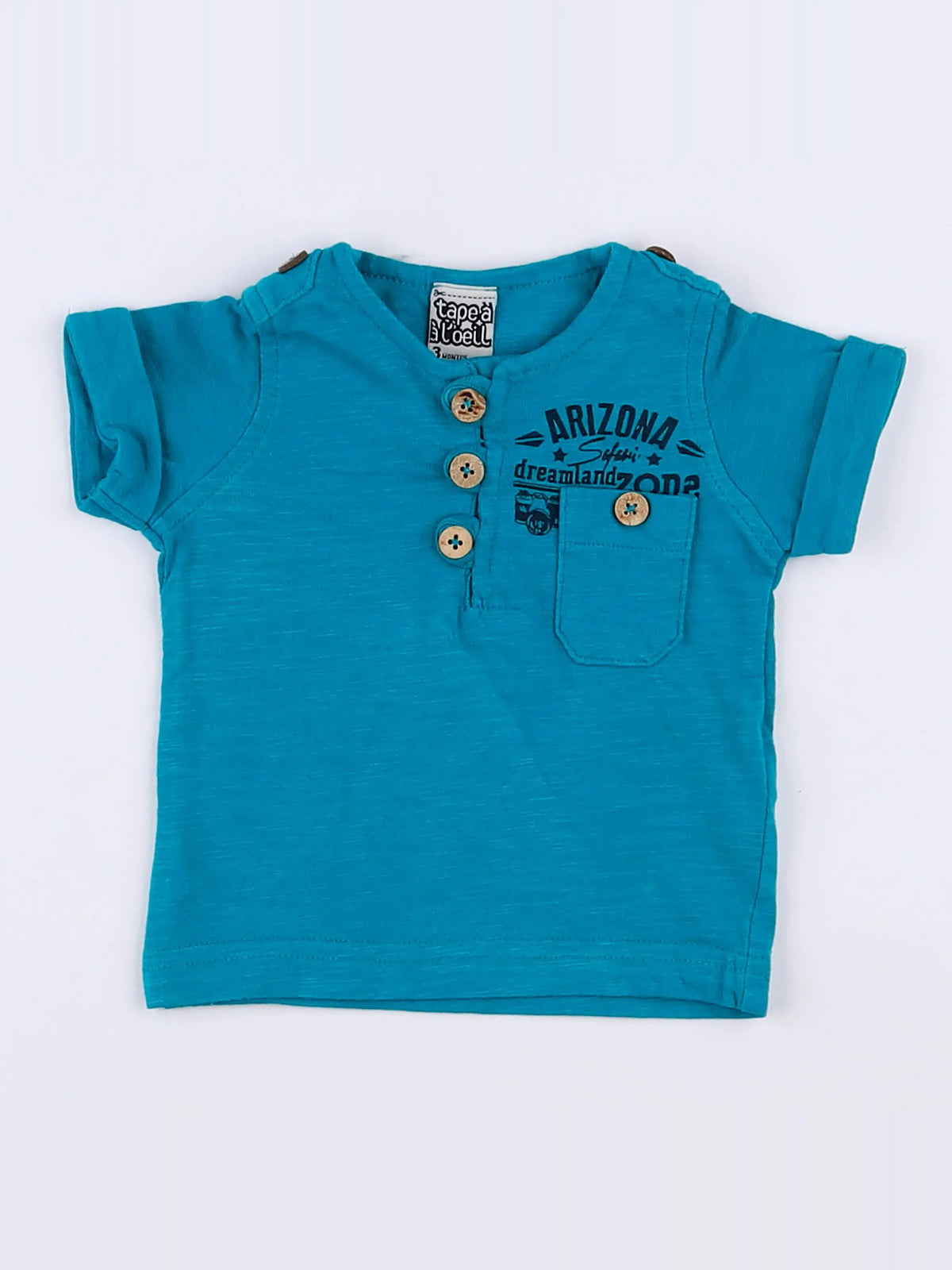 Tape à l'oeil - tee-shirt bleu - 3 mois