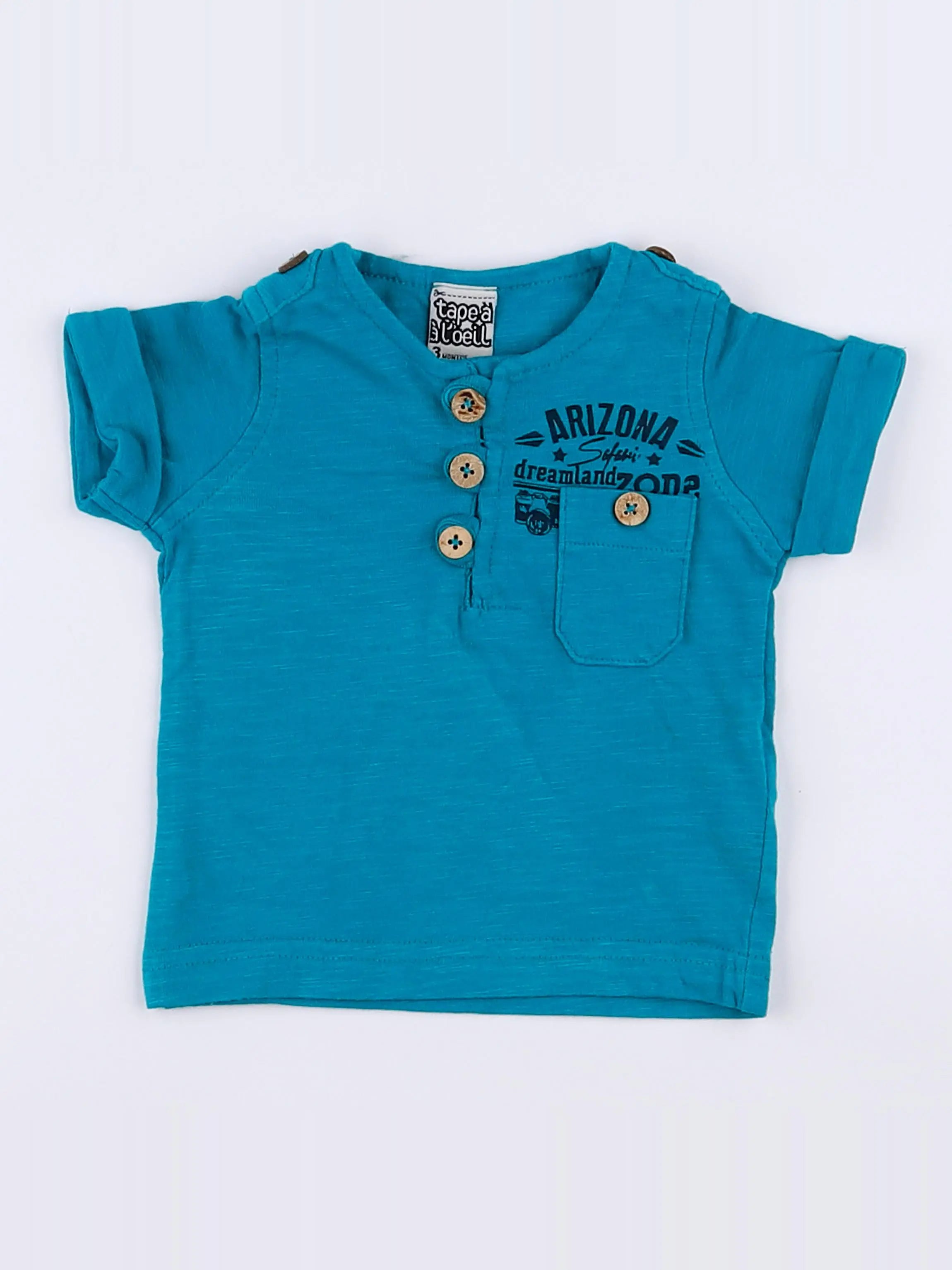 Tape à l'oeil - tee-shirt bleu - 3 mois