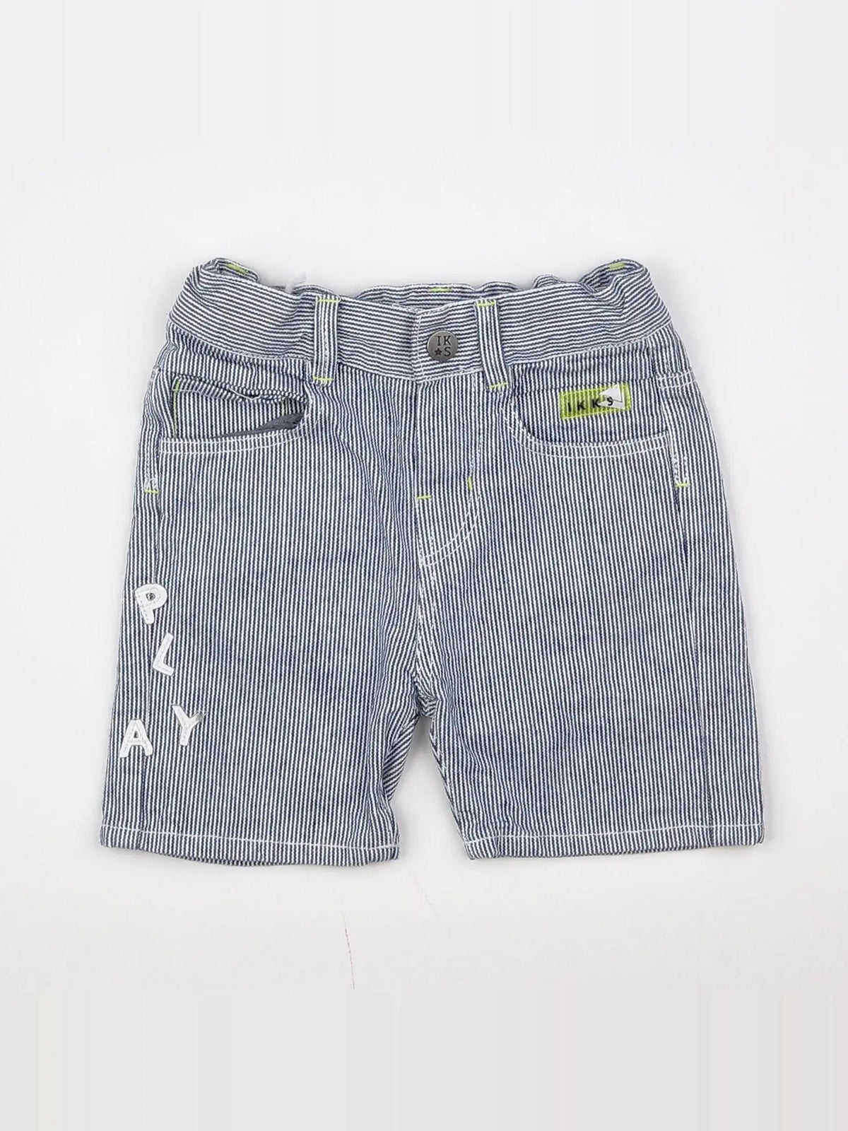 IKKS - short bleu, blanc - 6 mois