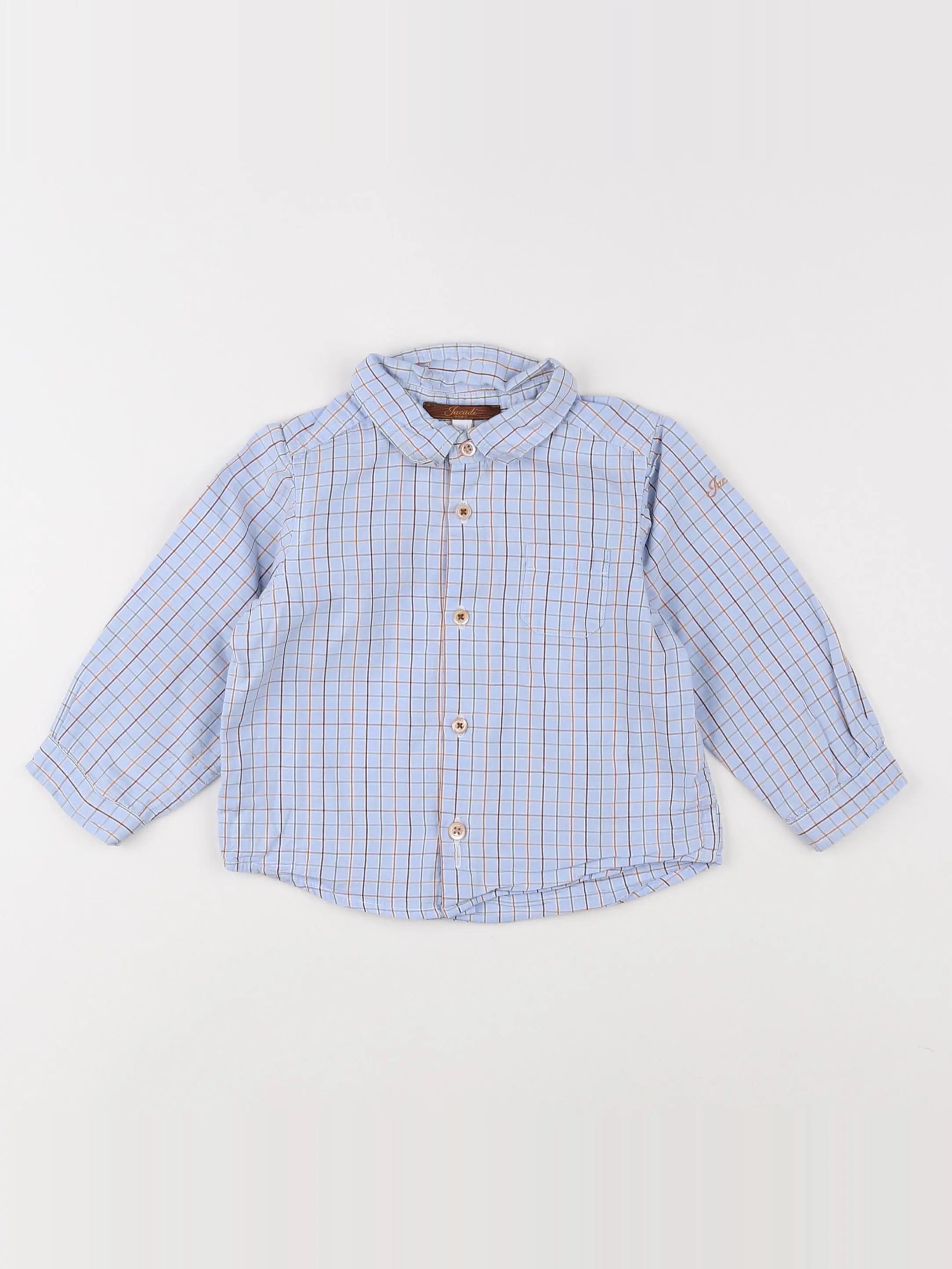 Jacadi - chemise bleu - 12 mois