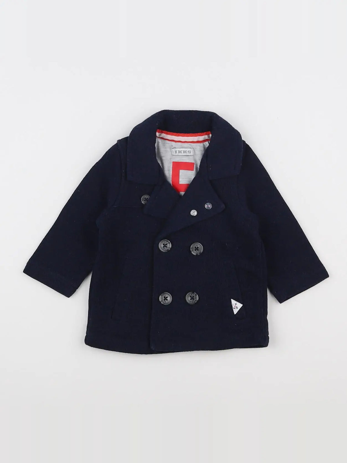 IKKS - veste imprimé au dos bleu - 6 mois