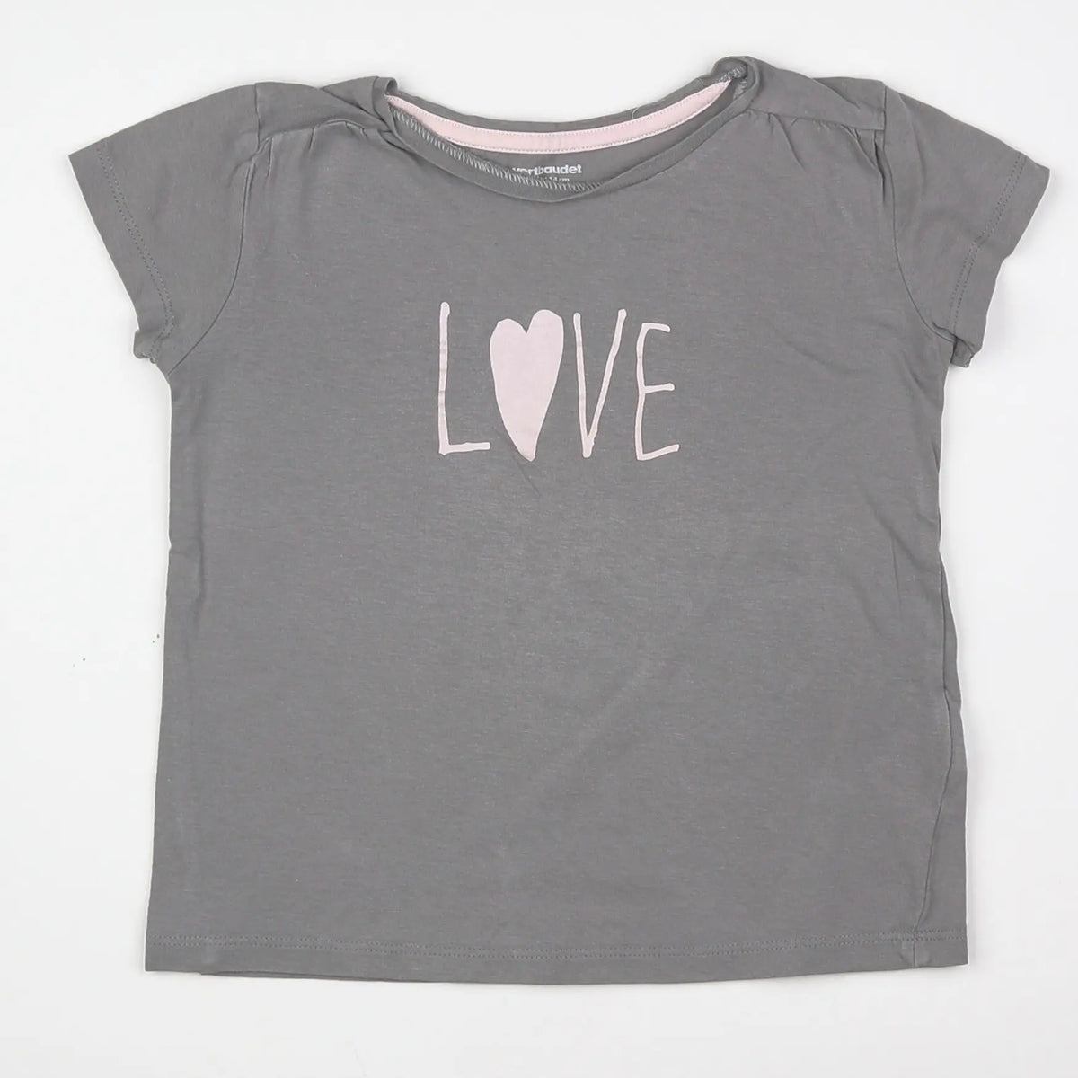 Vertbaudet - tee-shirt gris - 6 ans