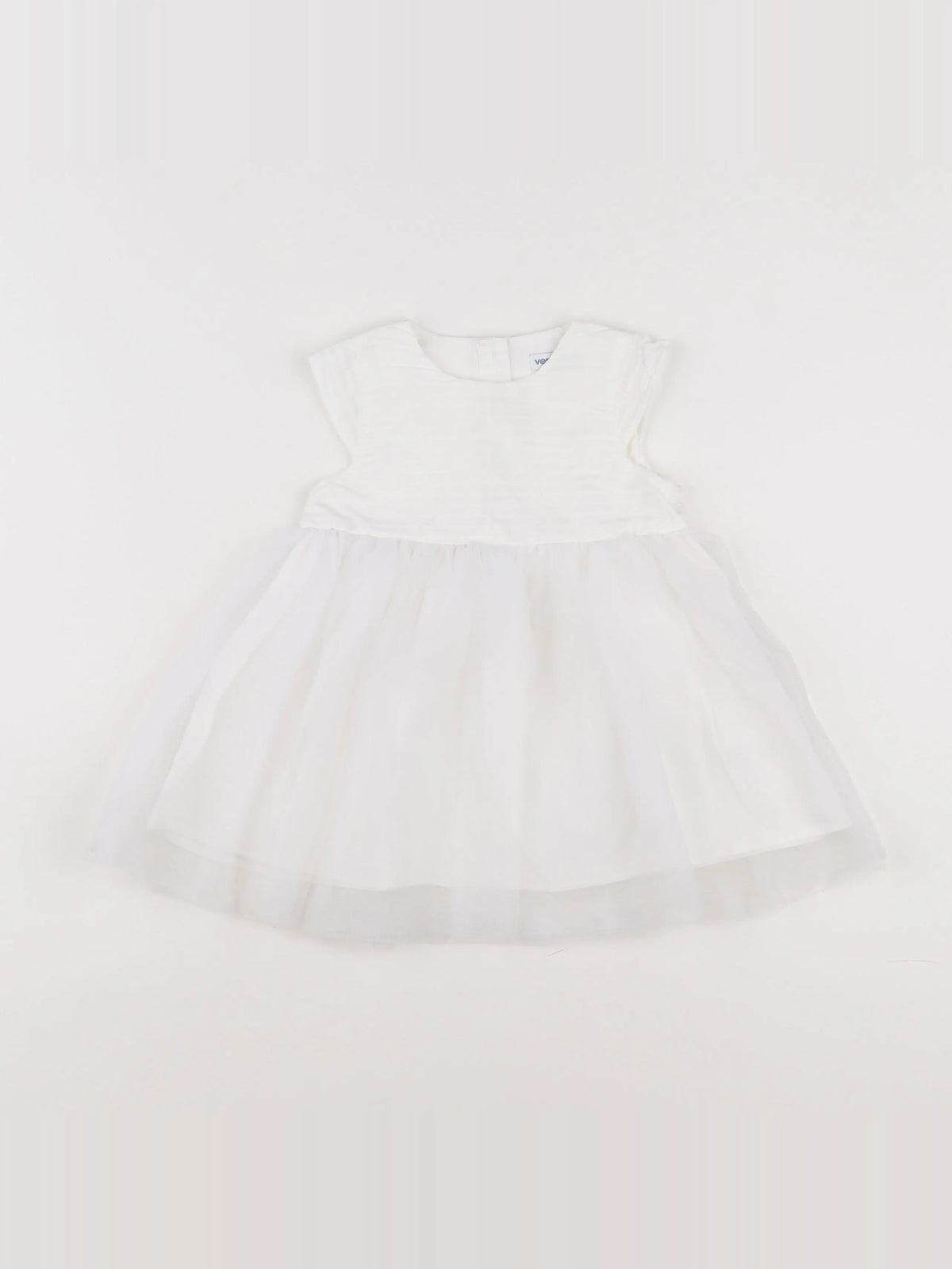 Vertbaudet - robe blanc - 12 mois