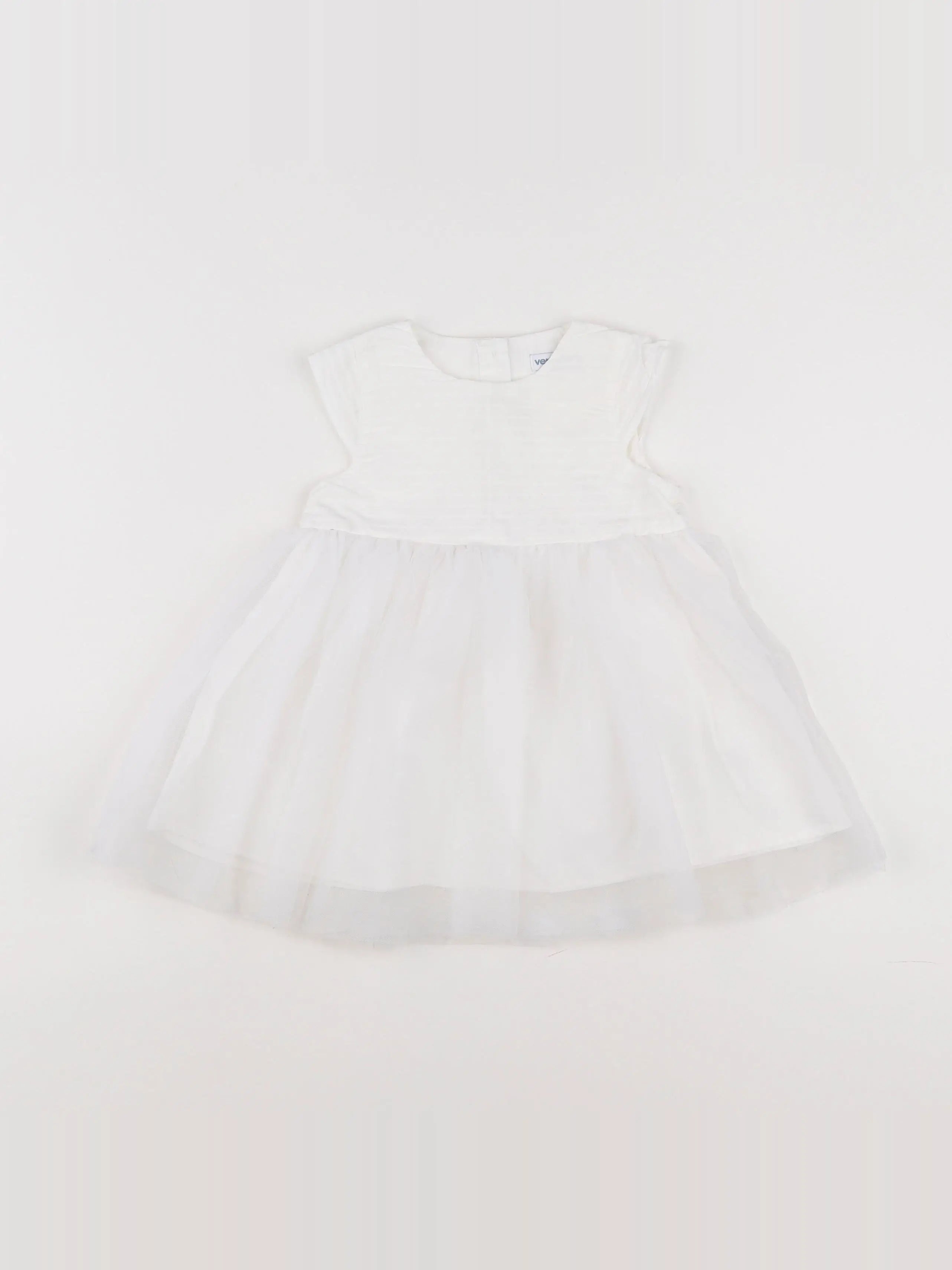 Vertbaudet - robe blanc - 12 mois