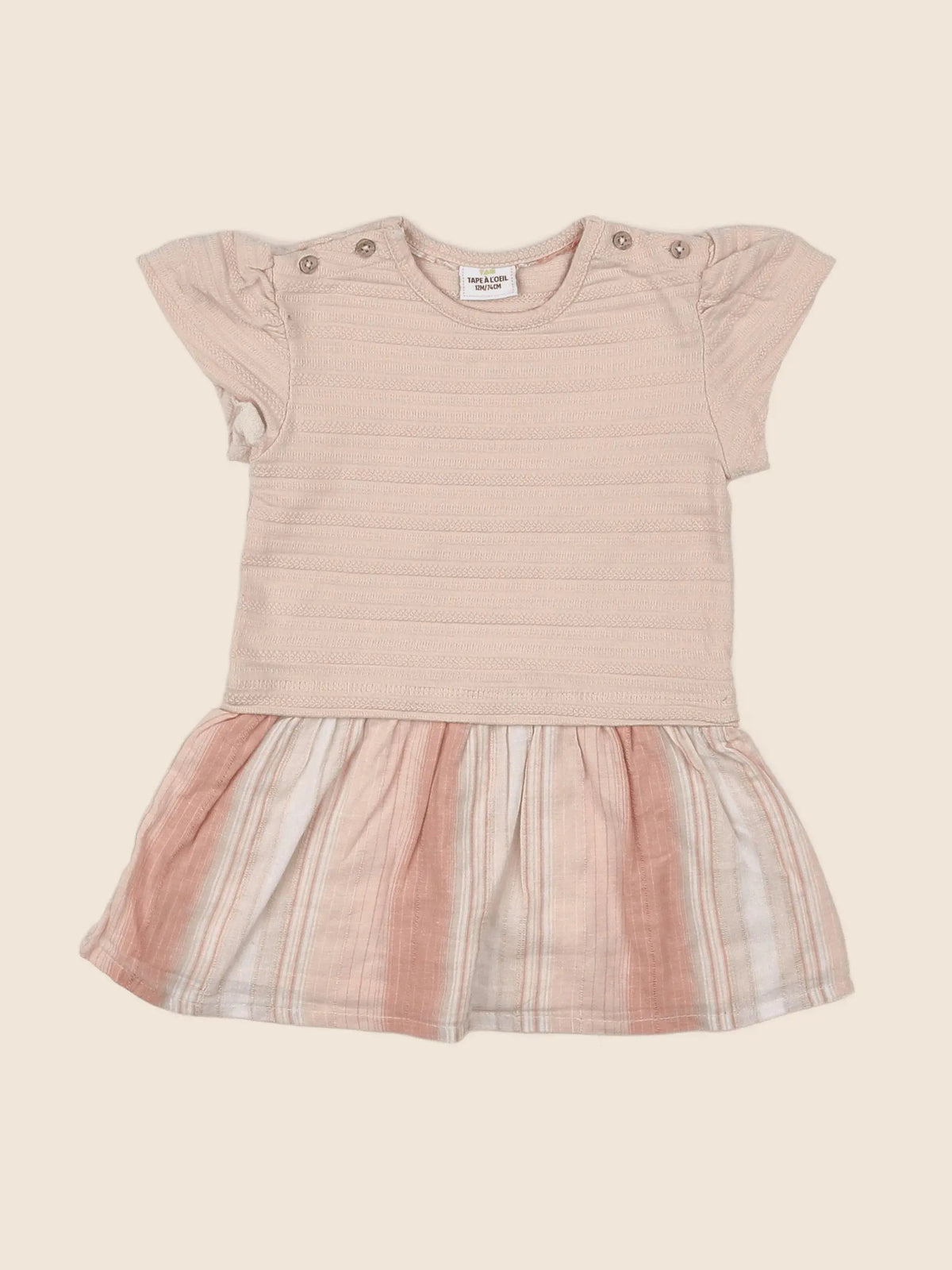 Tape à l'oeil - robe rose - 12 mois