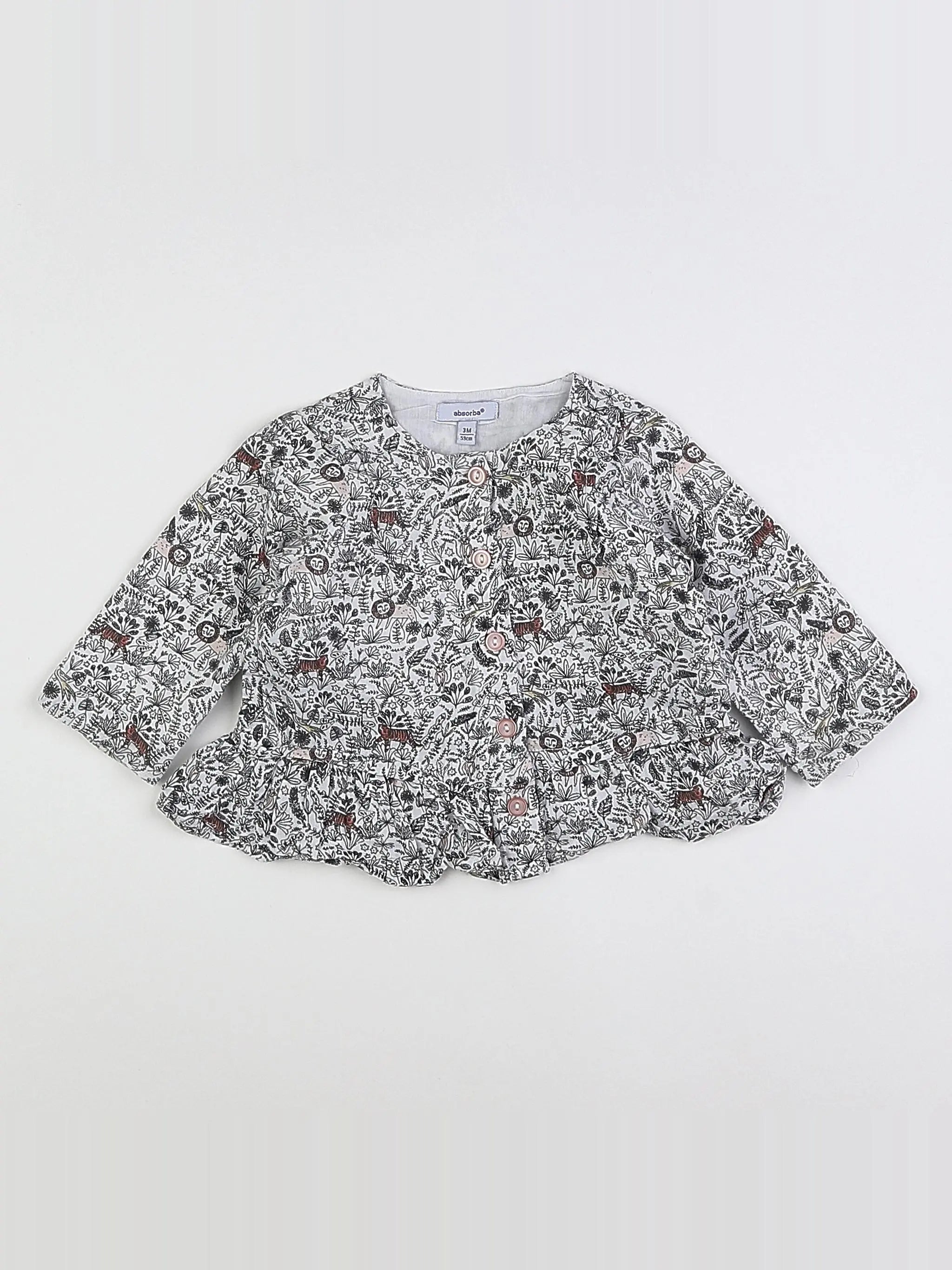 Absorba - blouse noir, blanc - 3 mois