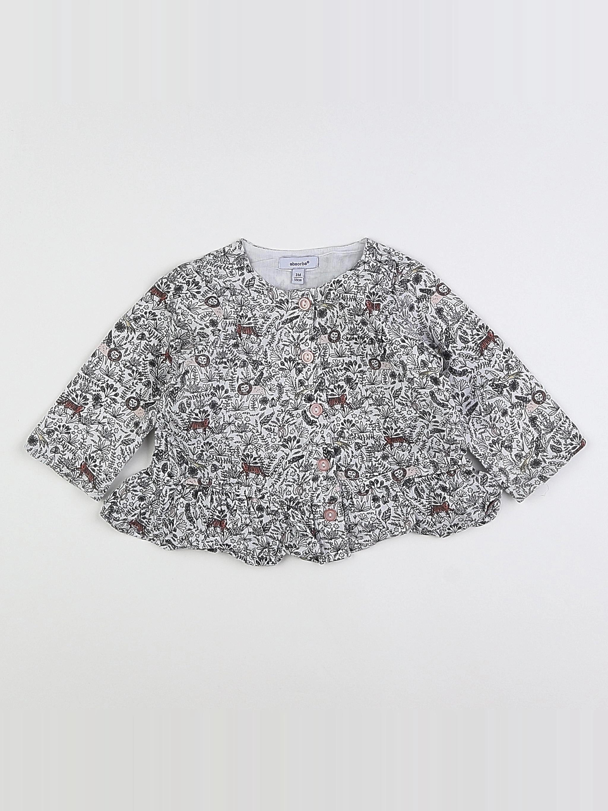 Absorba - blouse noir, blanc - 3 mois