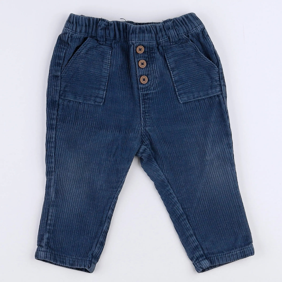 Vertbaudet - pantalon bleu - 12 mois