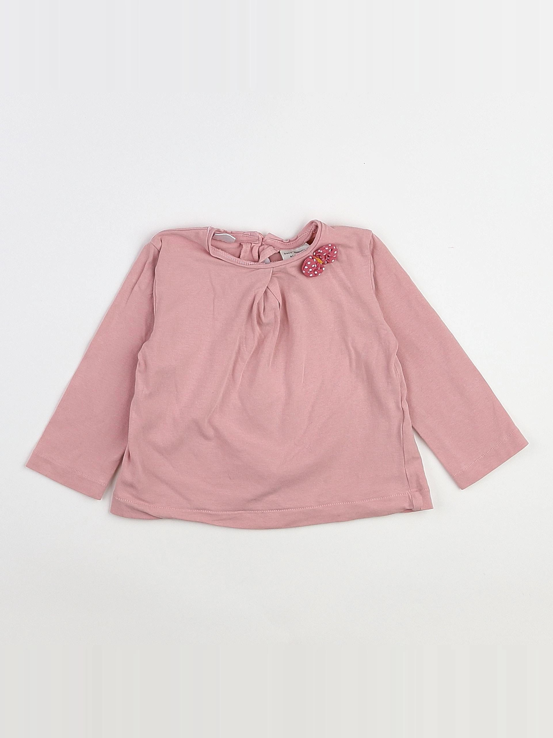 Zara - tee-shirt rose - 9/12 mois