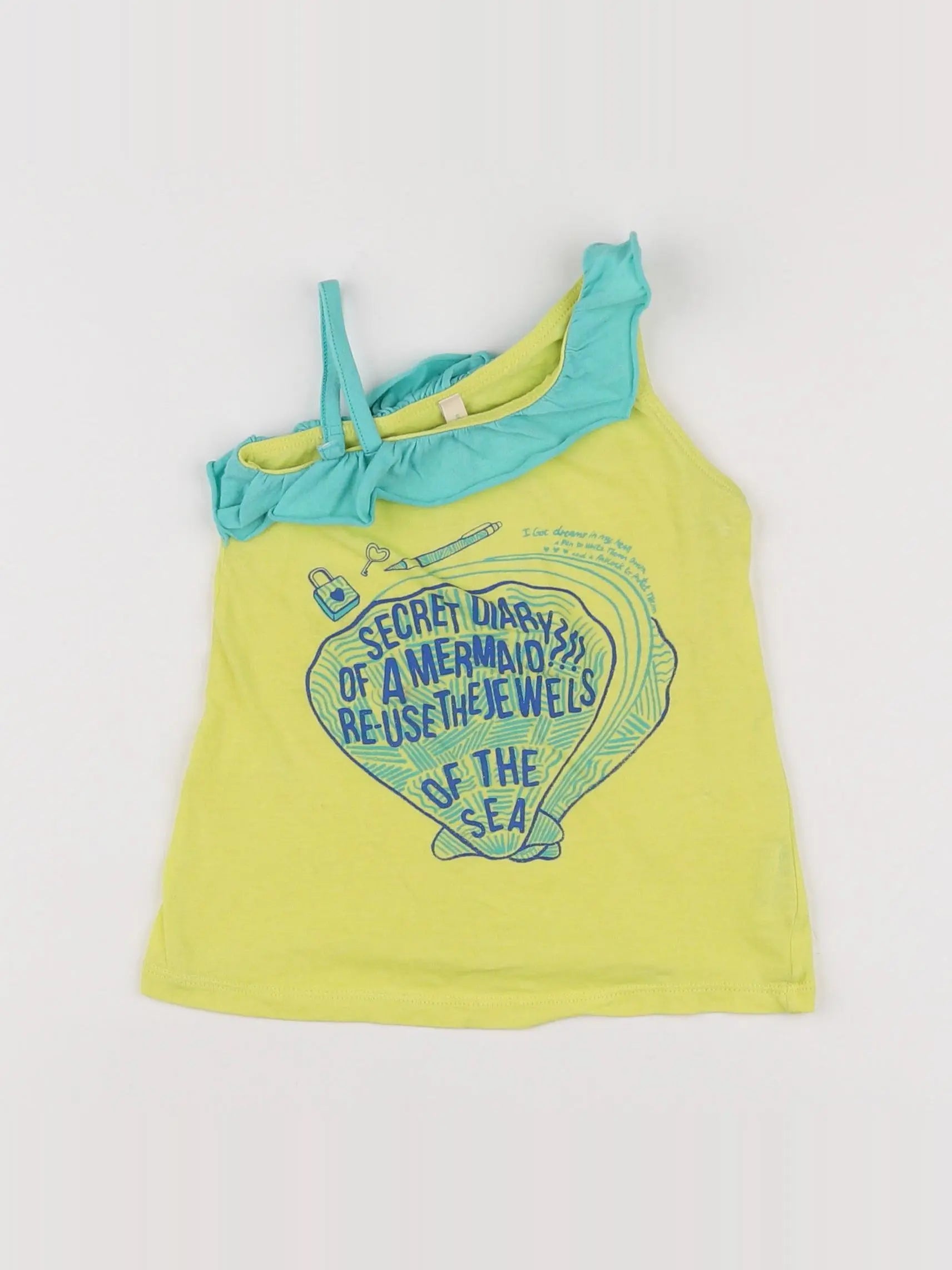 Benetton - débardeur jaune - 3/4 ans