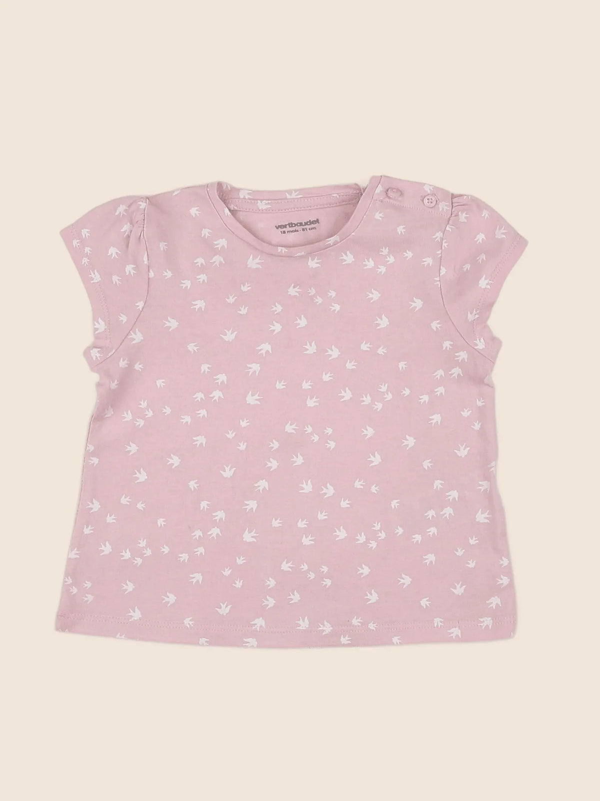 Vertbaudet - tee-shirt rose - 18 mois