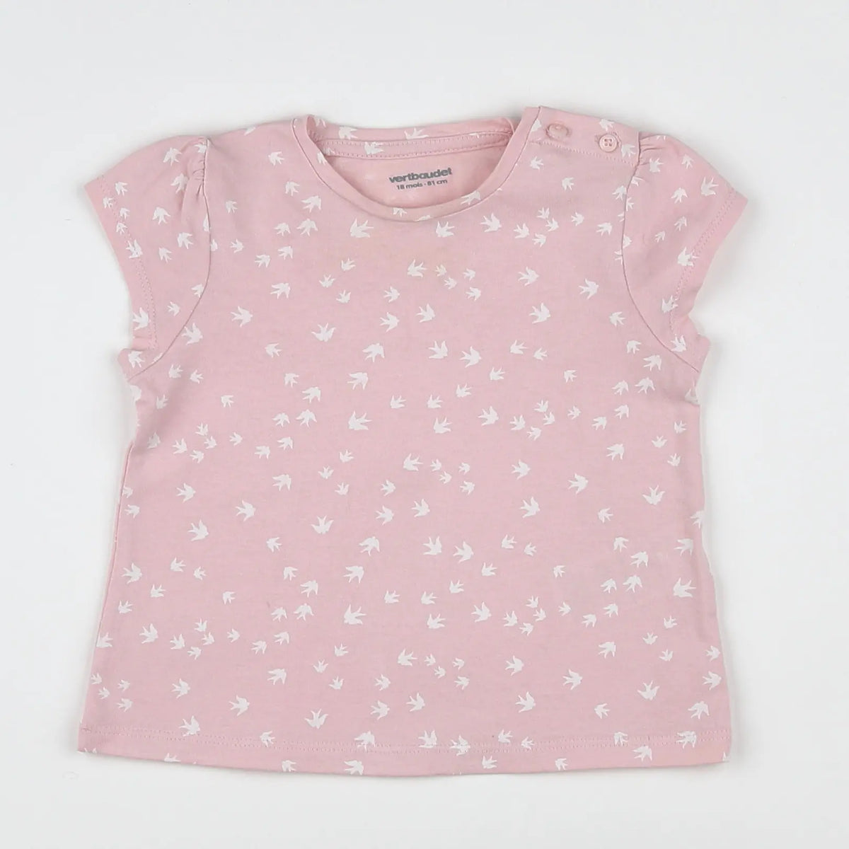 Vertbaudet - tee-shirt rose - 18 mois