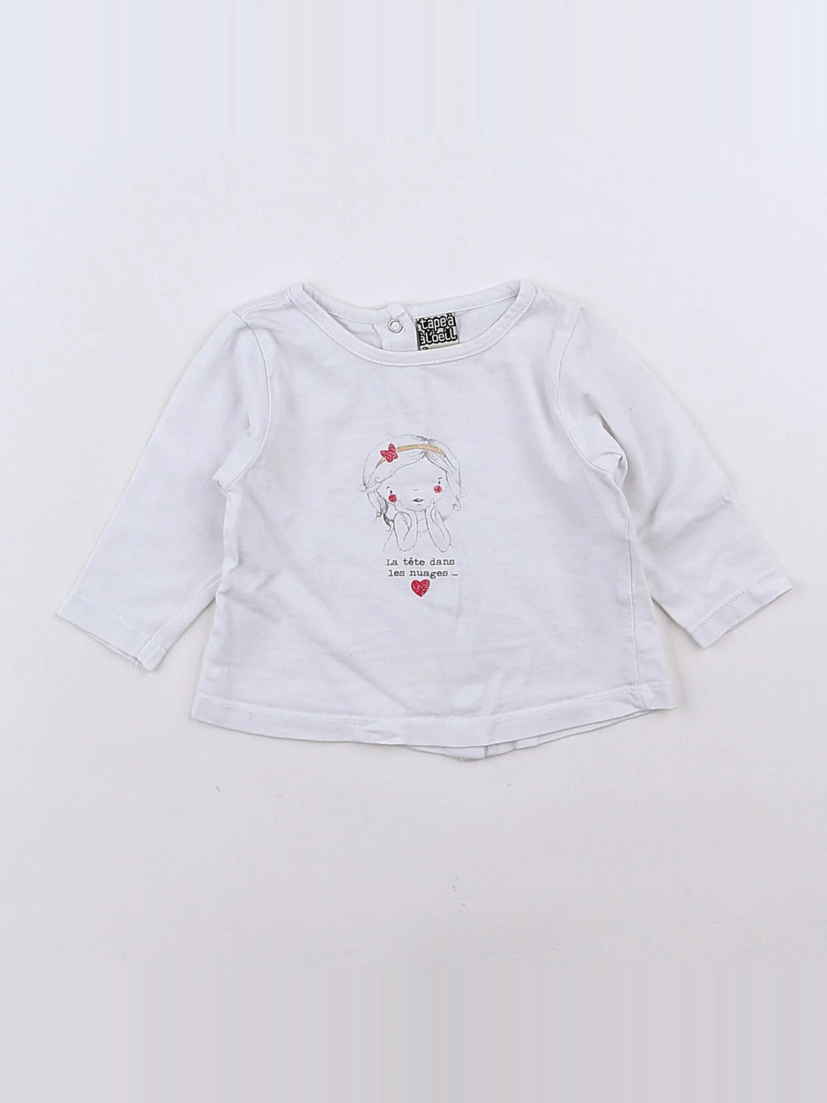 Tape à l'oeil - tee-shirt blanc - 3 mois