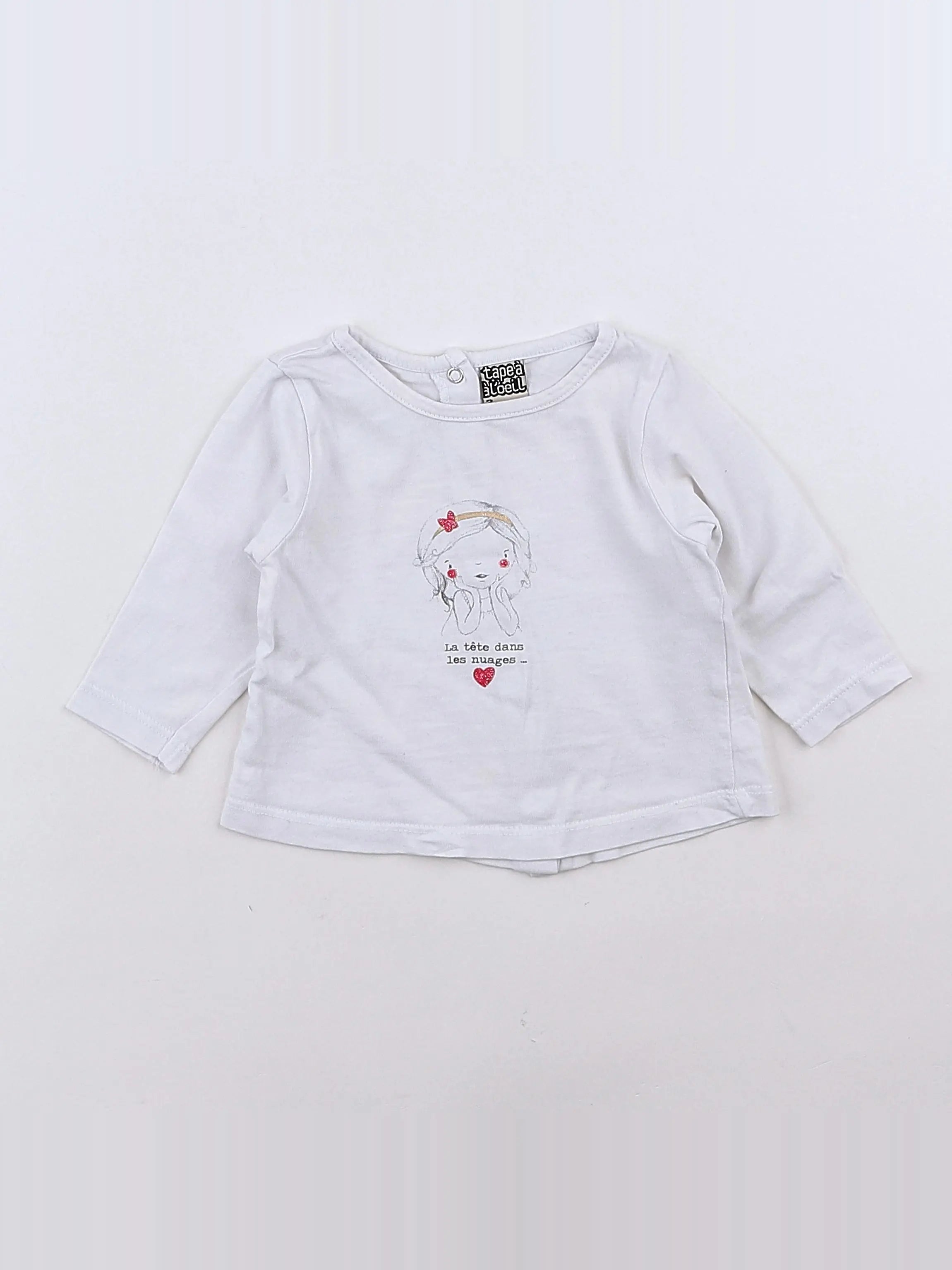 Tape à l'oeil - tee-shirt blanc - 3 mois