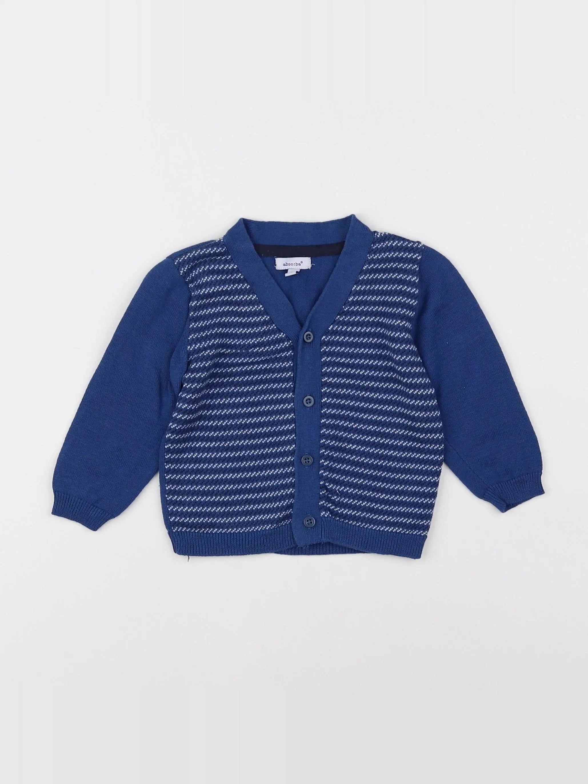 Absorba - gilet blanc, bleu - 6 mois