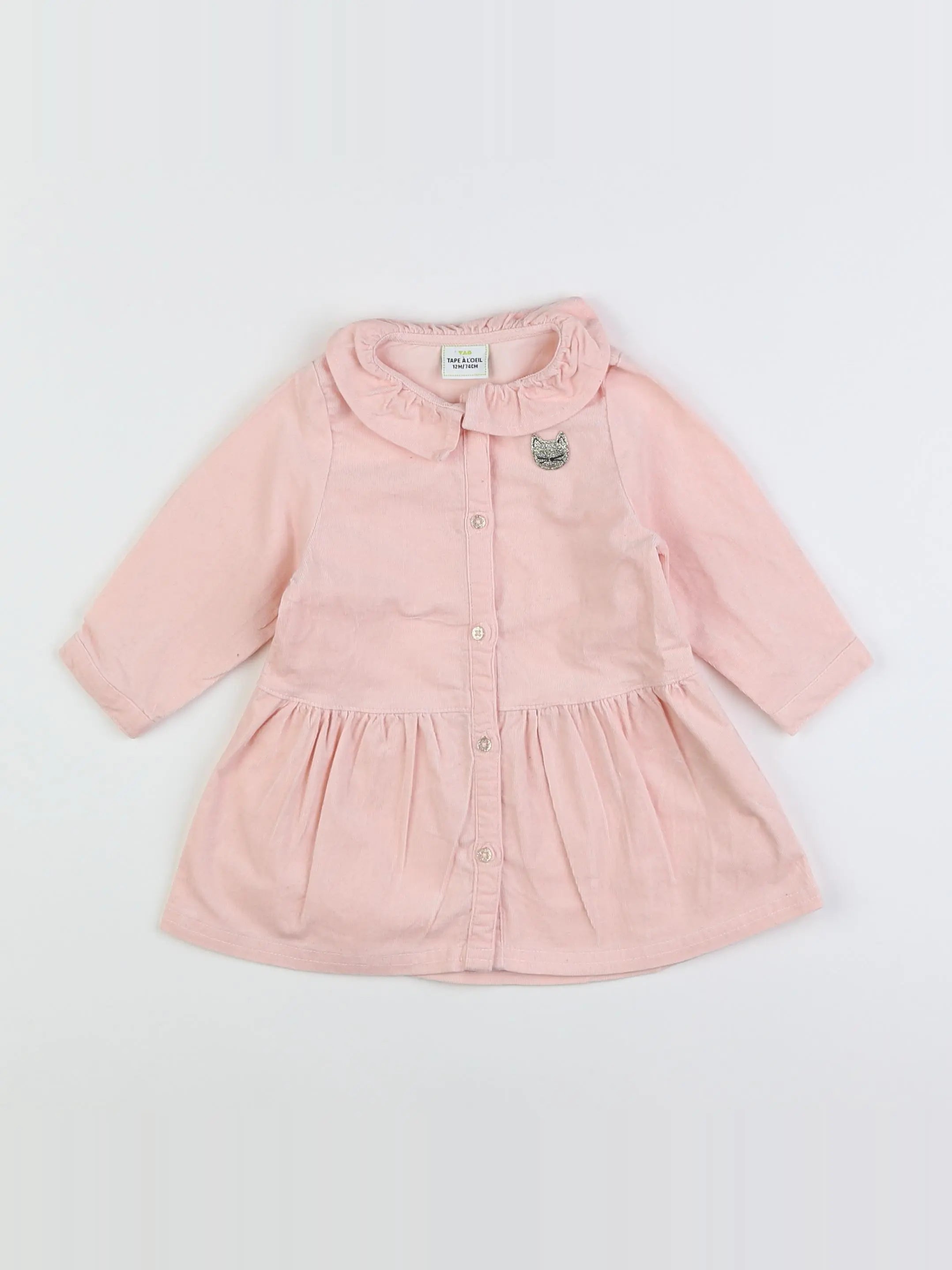 Tape à l'oeil - robe rose - 12 mois