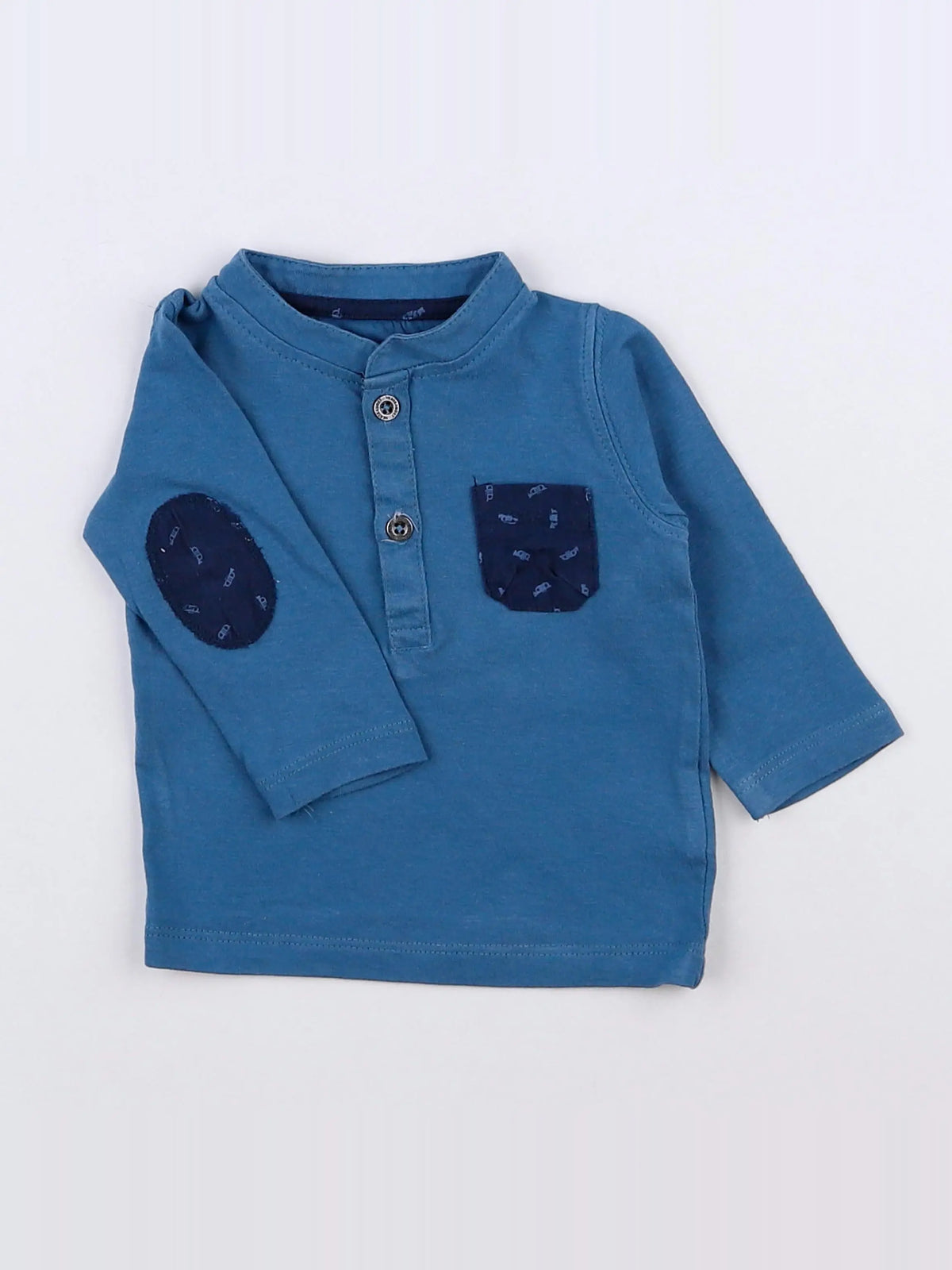 Vertbaudet - tee-shirt bleu - 3 mois