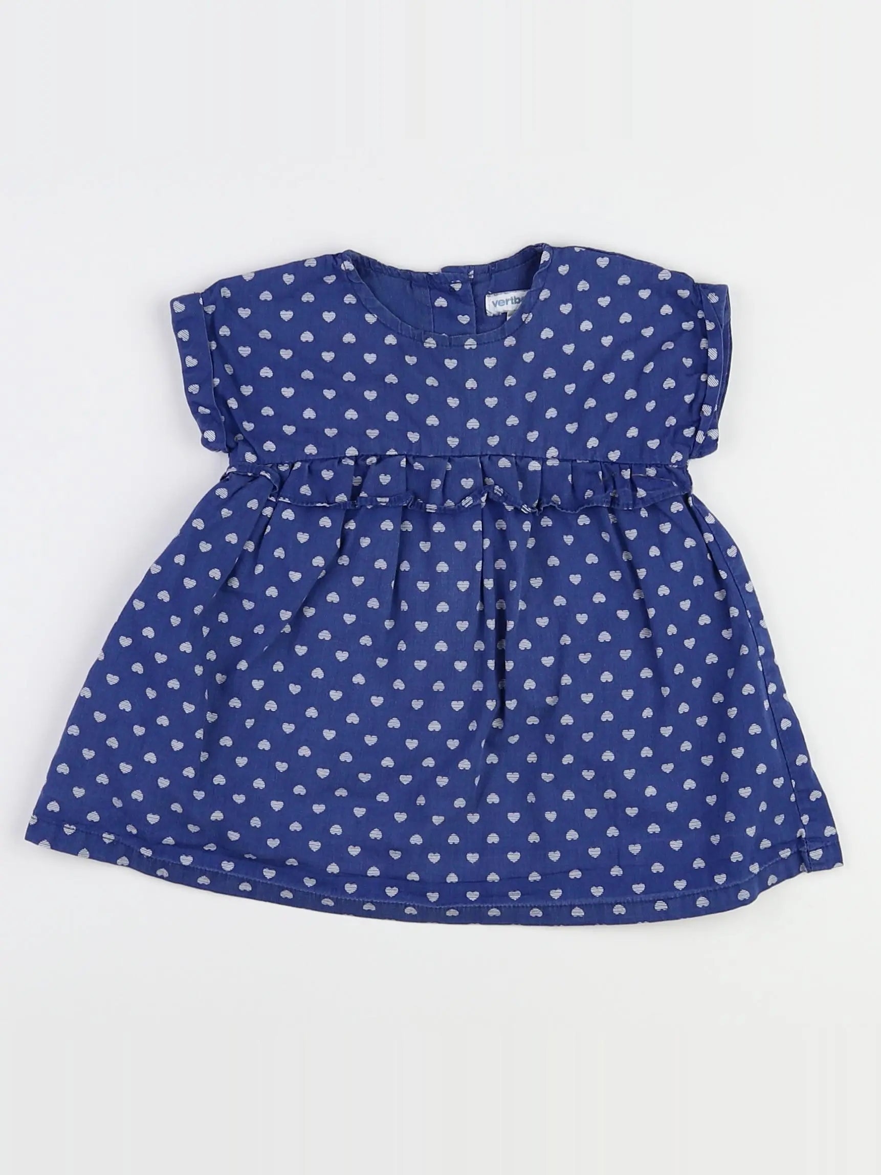 Vertbaudet - robe bleu - 9 mois