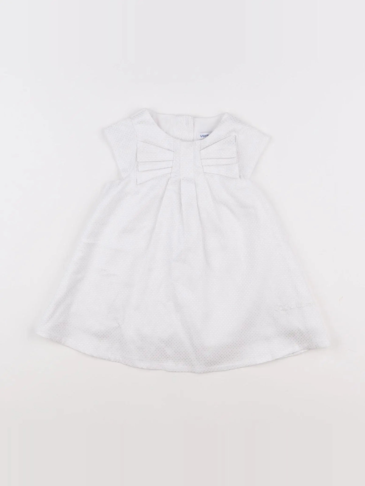 Vertbaudet - robe blanc - 12 mois