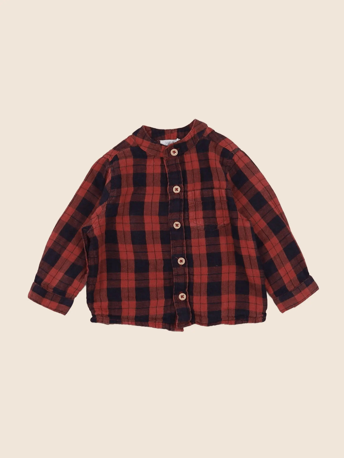 Boutchou - chemise rouge - 6 mois