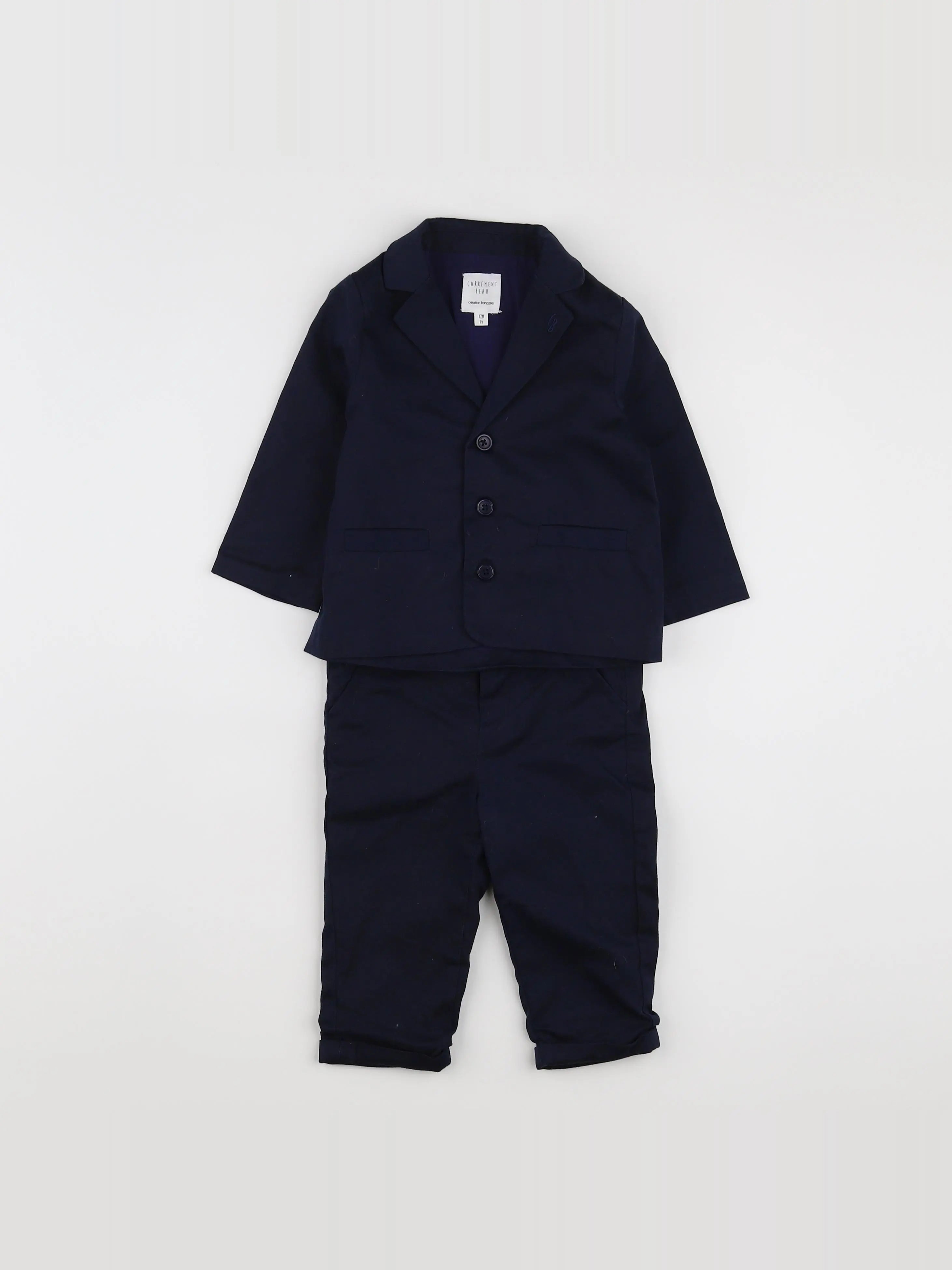 Carrément Beau - ensemble bleu - 12 mois