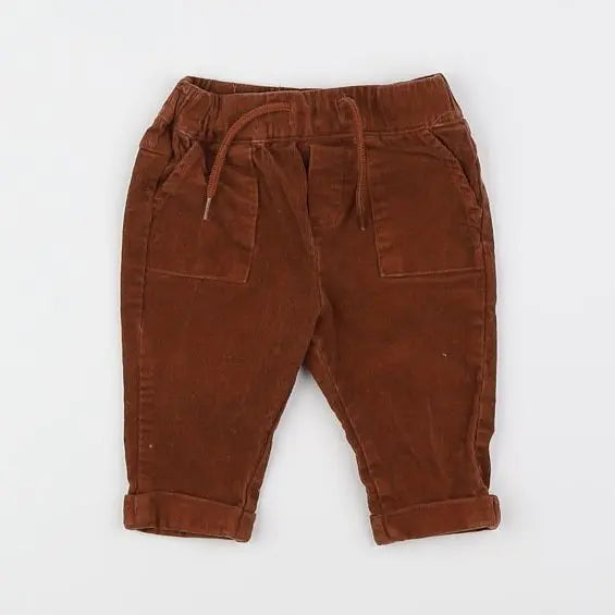 Vertbaudet - pantalon marron - 6 mois