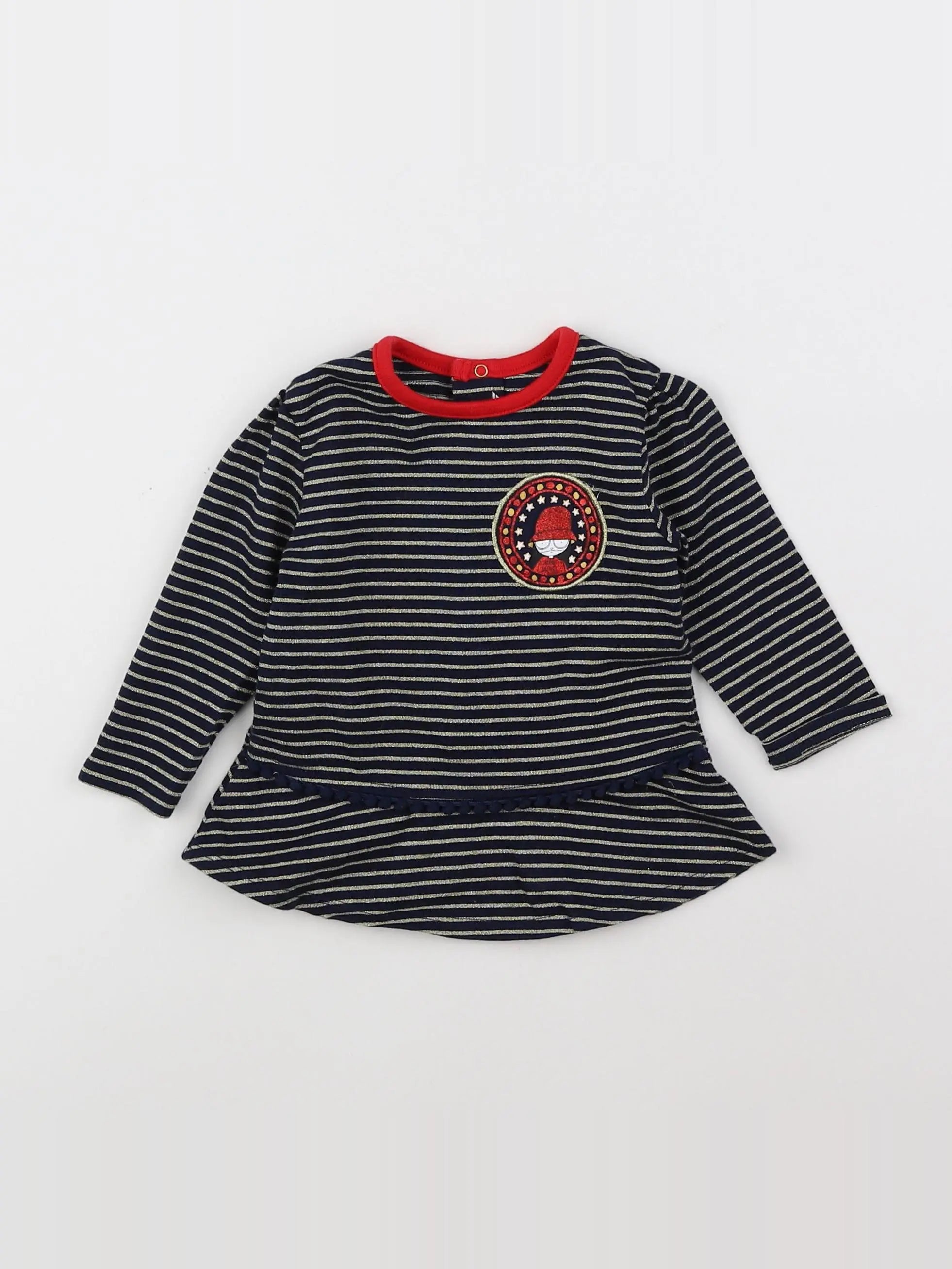 Little marc jacobs - tee-shirt bleu, or - 9 mois