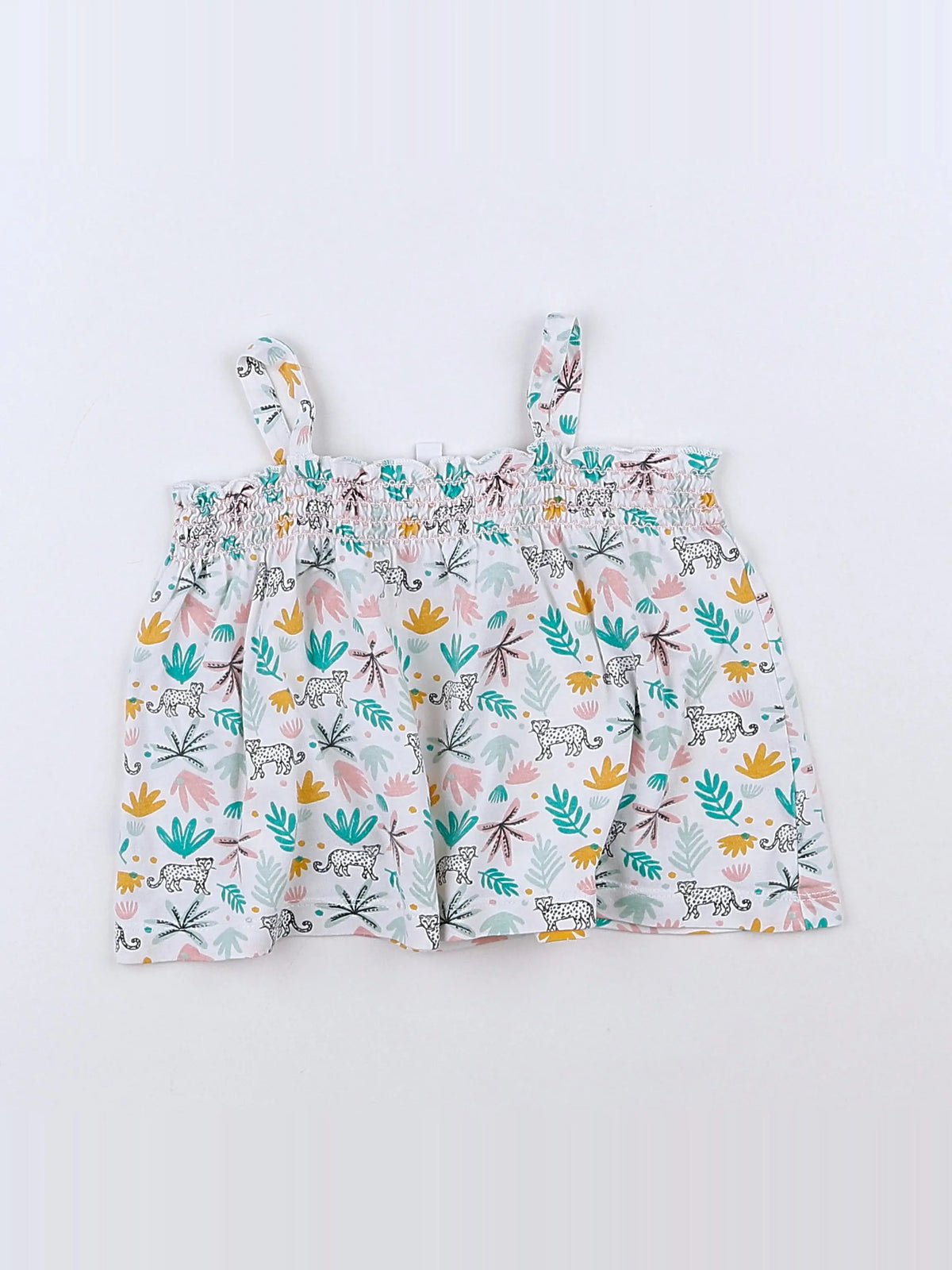 La Redoute - débardeur blanc, vert - 12 mois