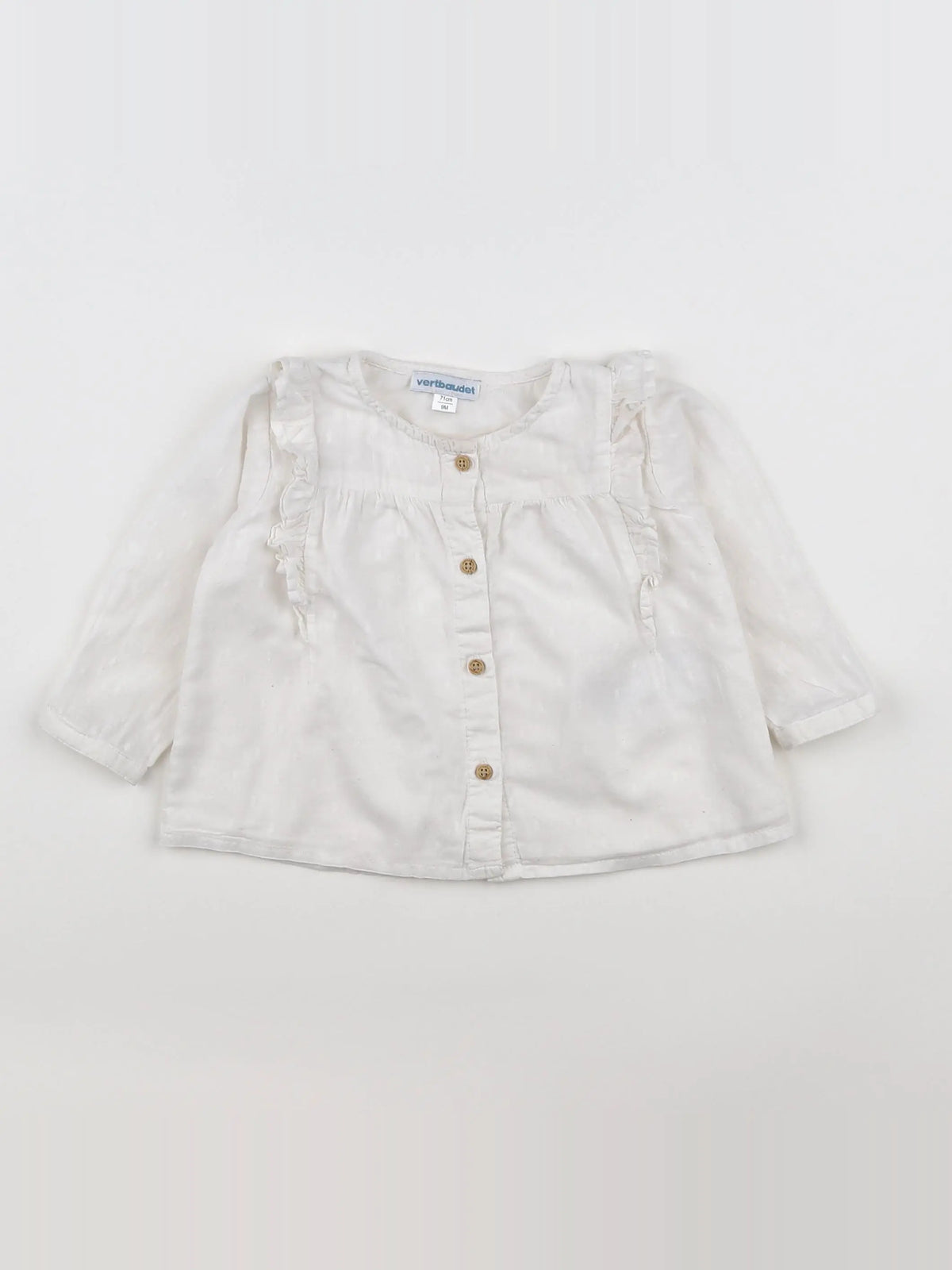 Vertbaudet - blouse blanc - 9 mois