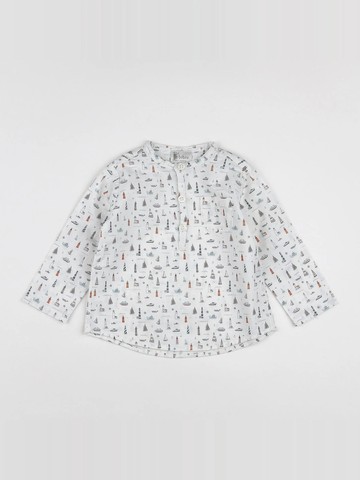 Bobine - chemise blanc - 12 mois