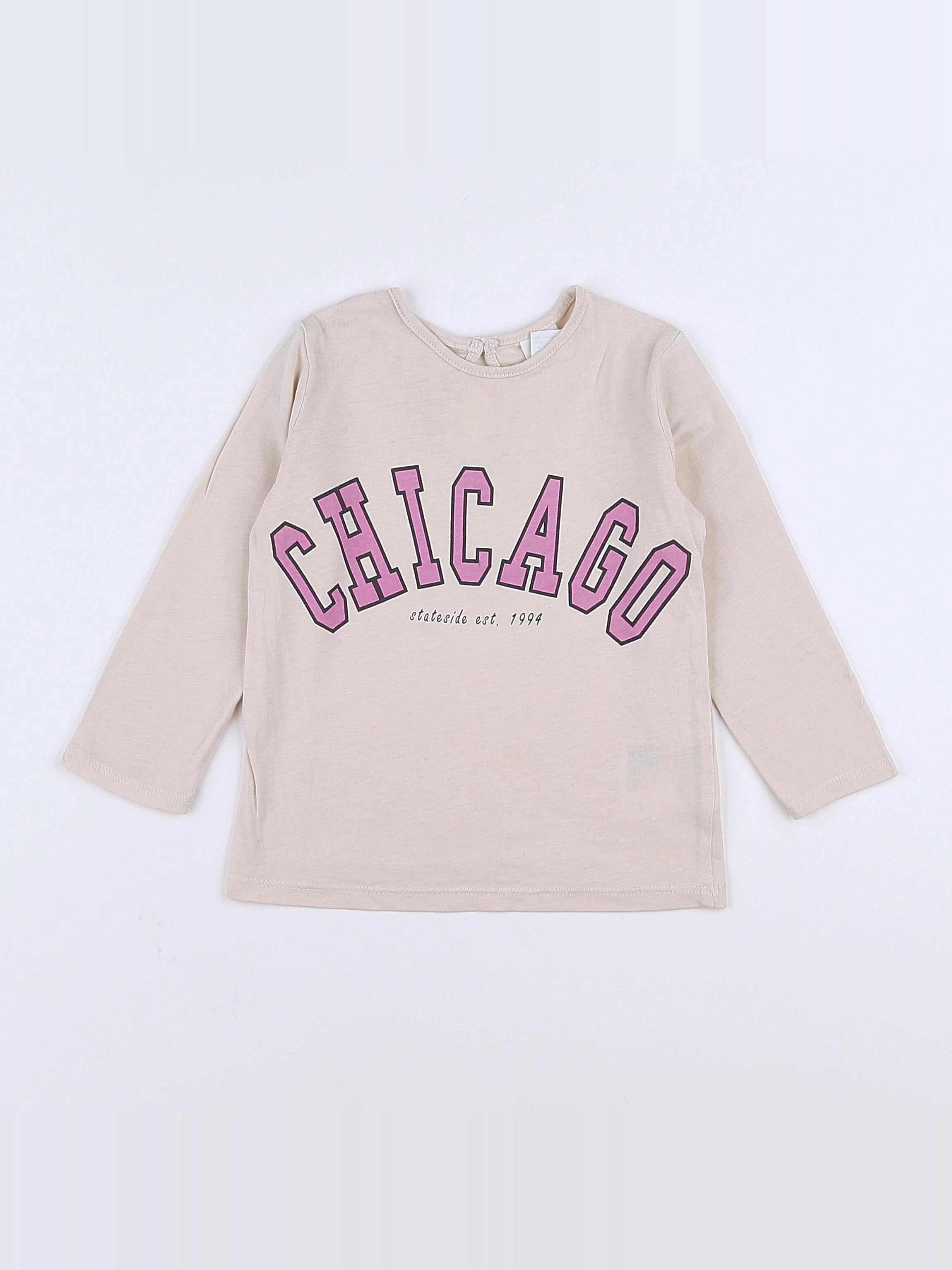 H&M - tee-shirt beige - 12 mois