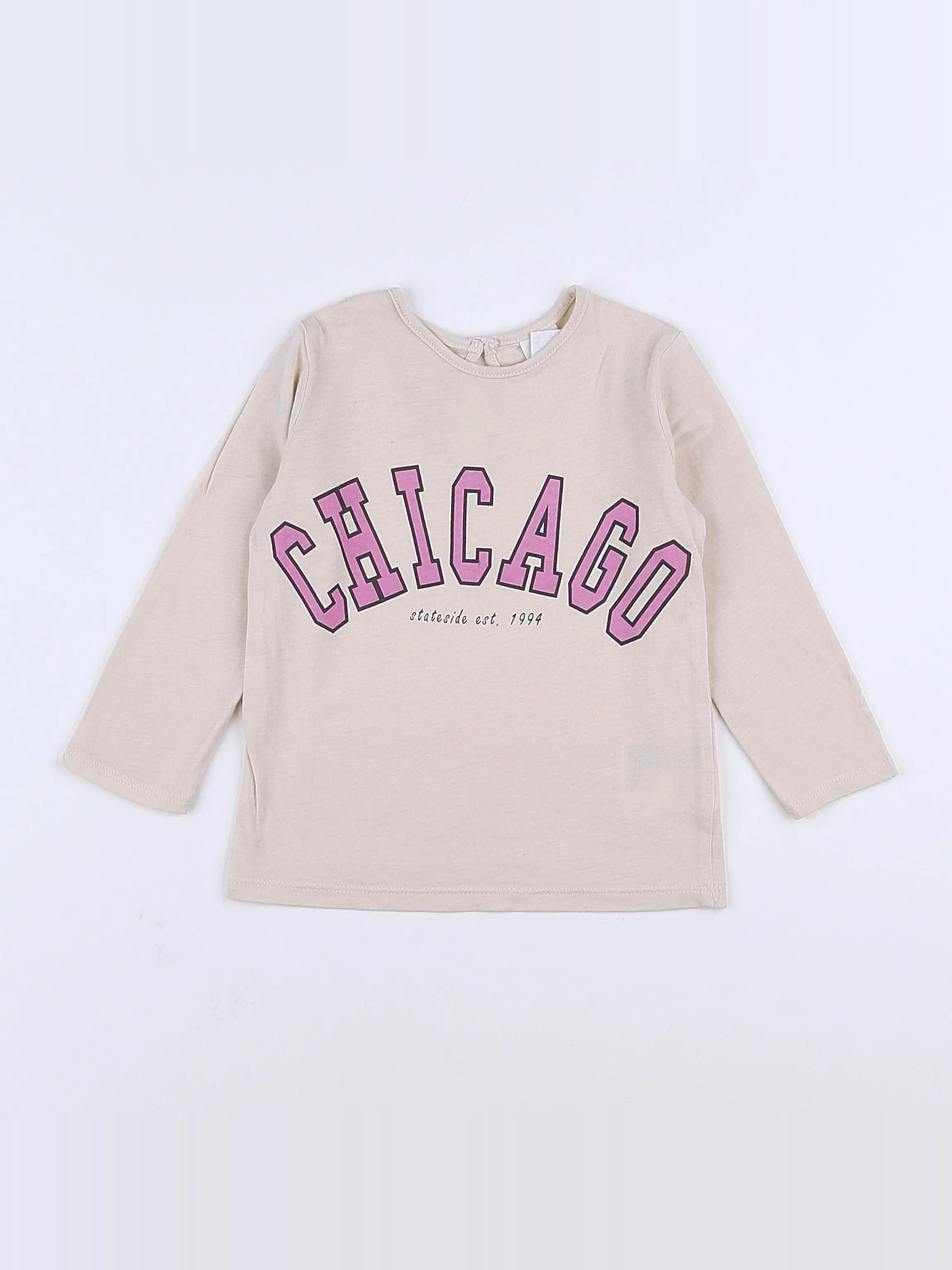 H&M - tee-shirt beige - 12 mois