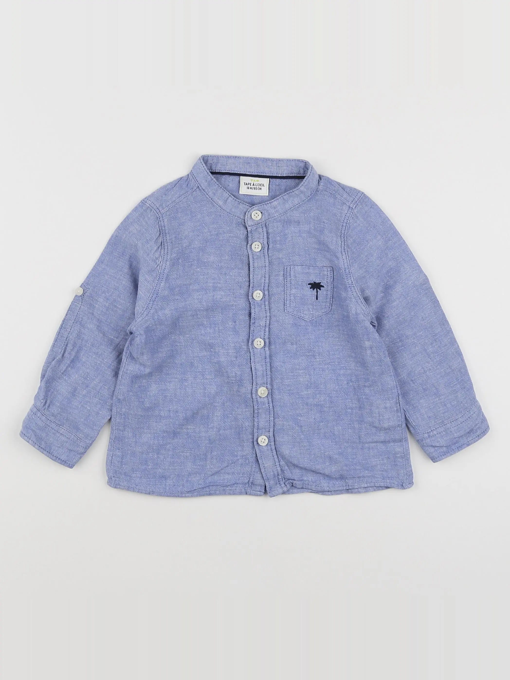 Tape à l'oeil - chemise bleu - 18 mois