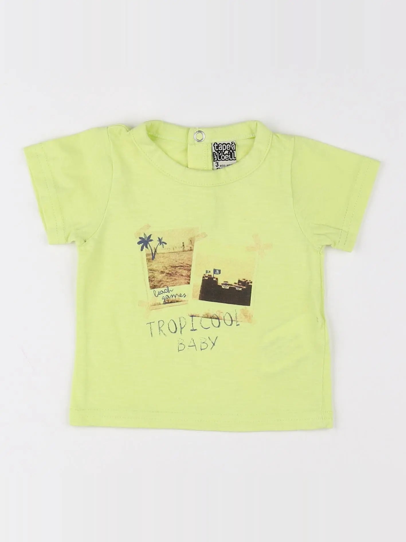 Tape à l'oeil - tee-shirt jaune - 3 mois