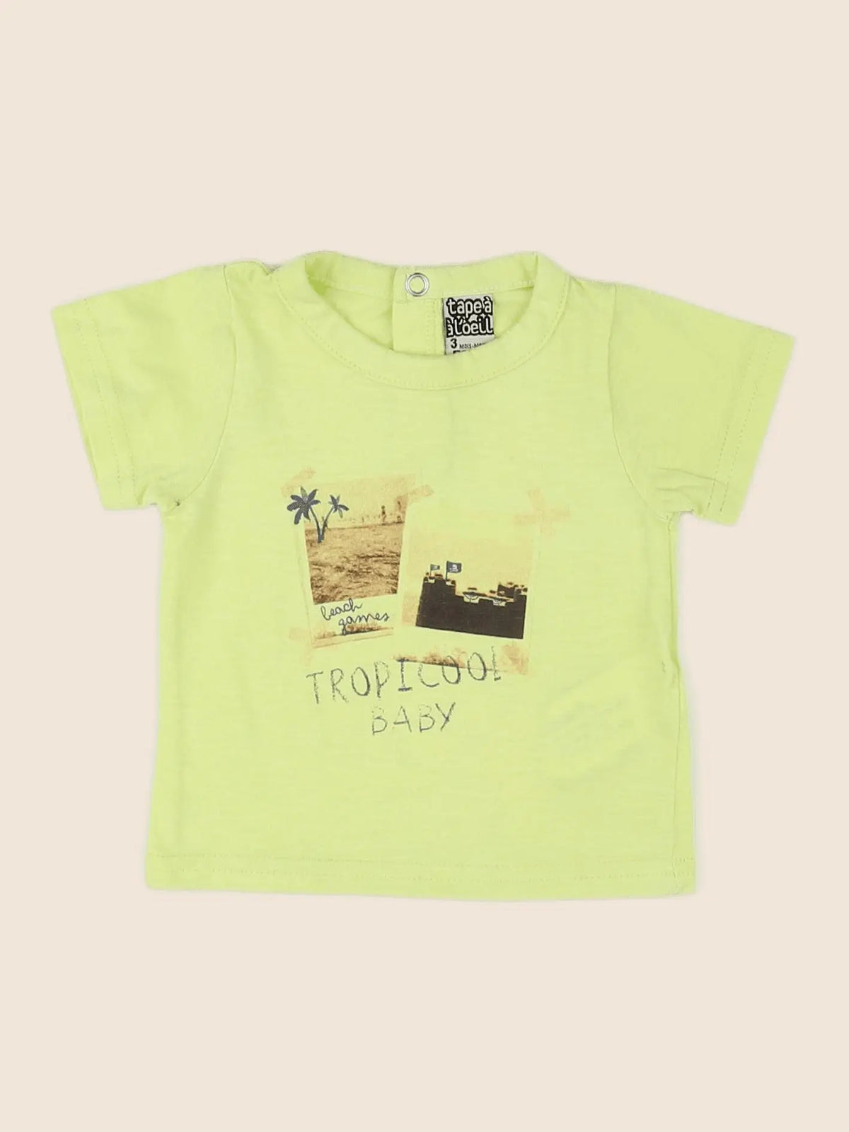 Tape à l'oeil - tee-shirt jaune - 3 mois
