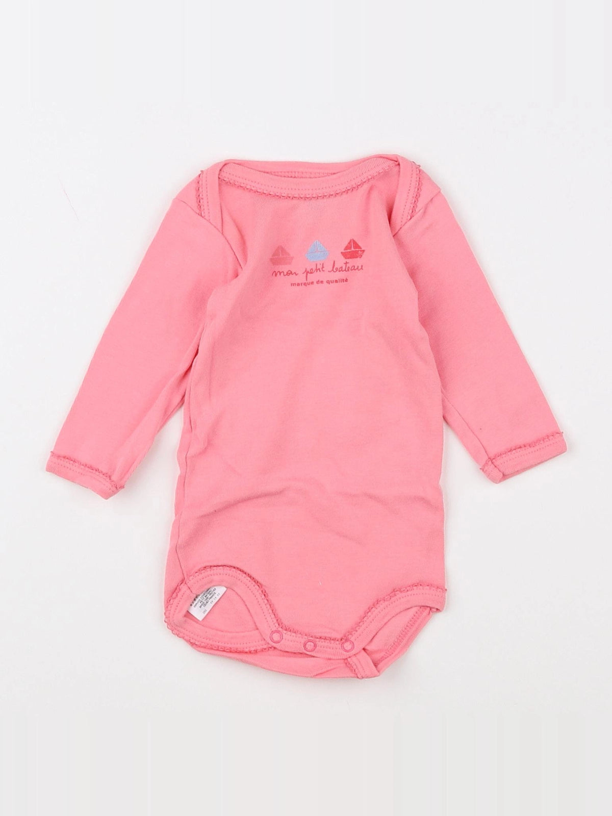 Petit Bateau - body rose - 3 mois
