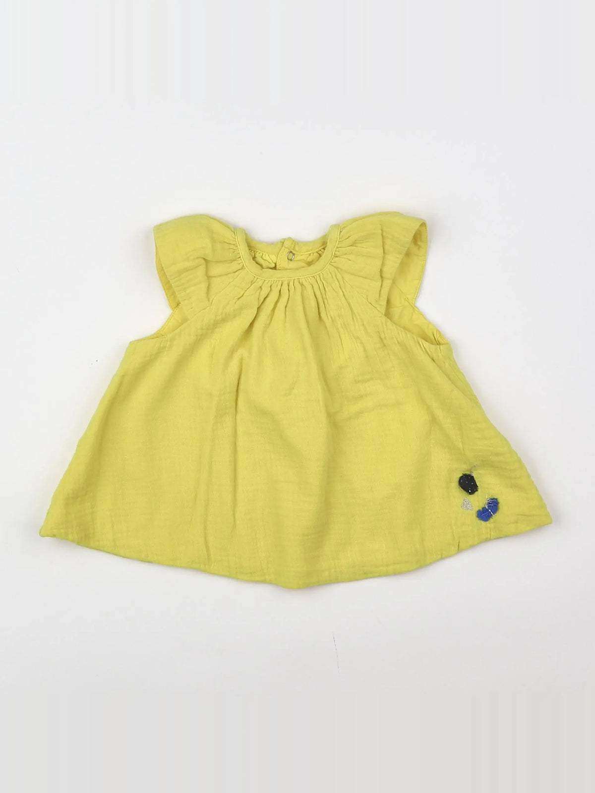 Catimini - blouse jaune fluo - 12 mois