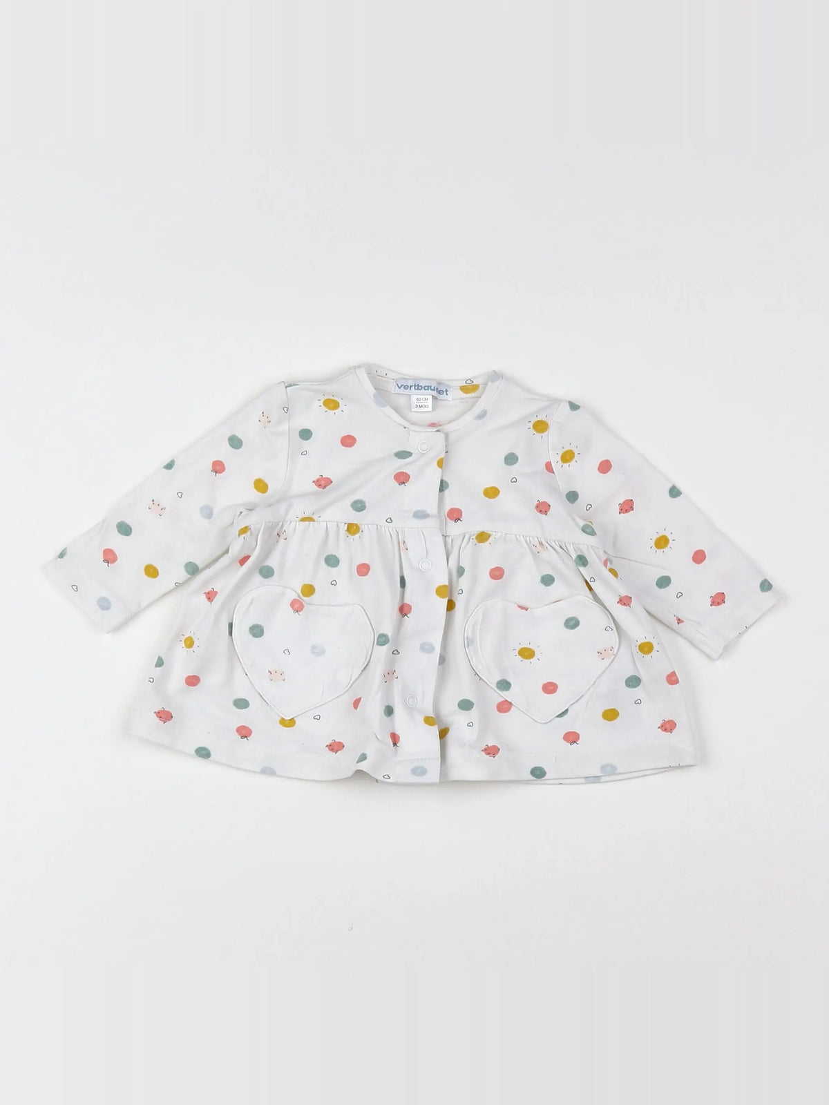 Vertbaudet - tee-shirt multicolore - 3 mois