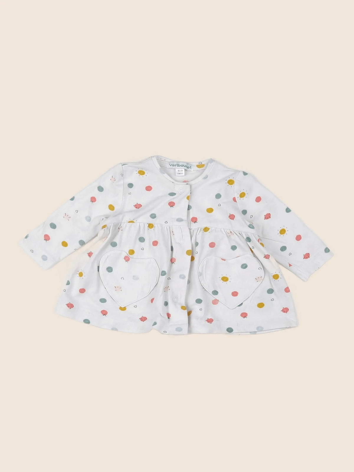 Vertbaudet - tee-shirt multicolore - 3 mois