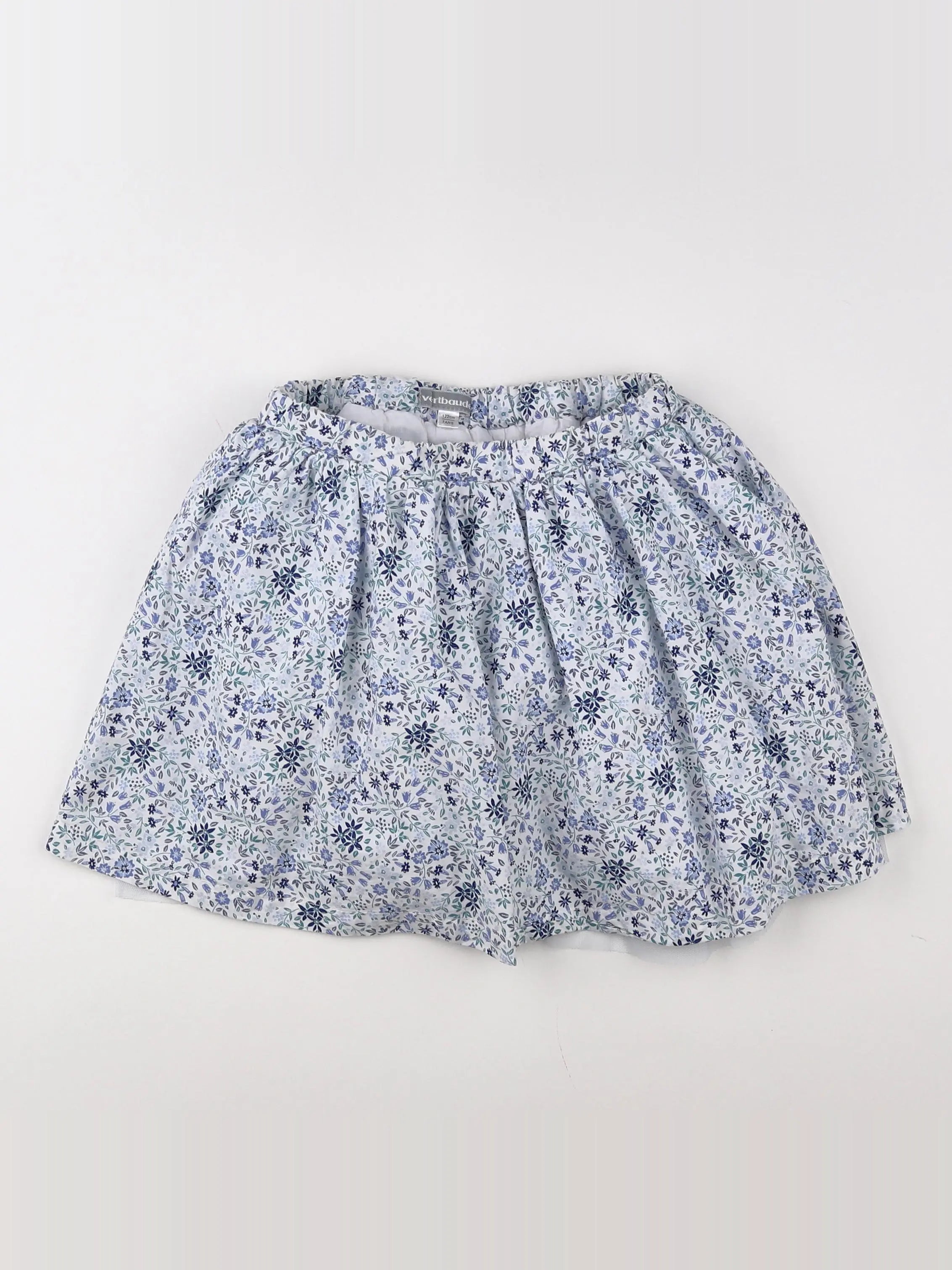 Vertbaudet - jupe blanc, bleu - 7 ans