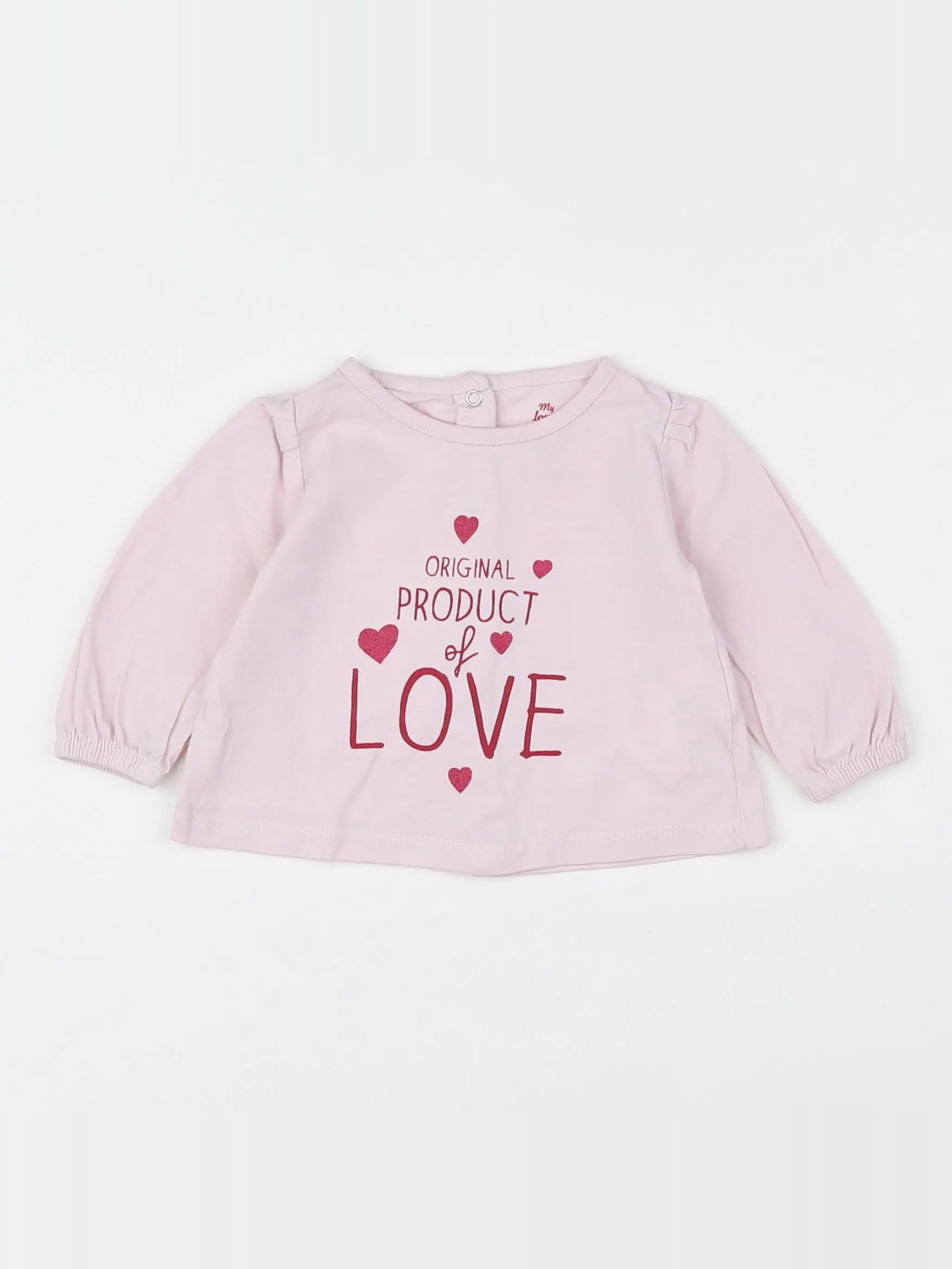 Tape à l'oeil - tee-shirt rose - 3 mois