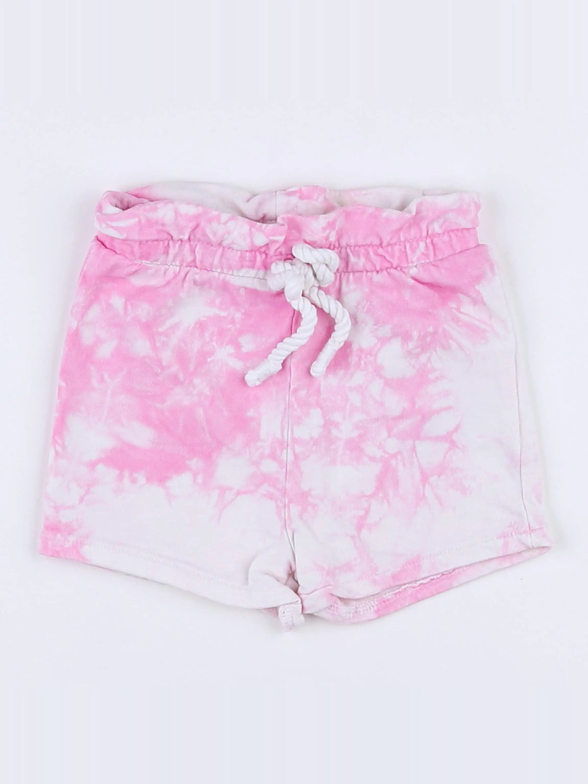 Vertbaudet - short blanc, rose - 3 mois